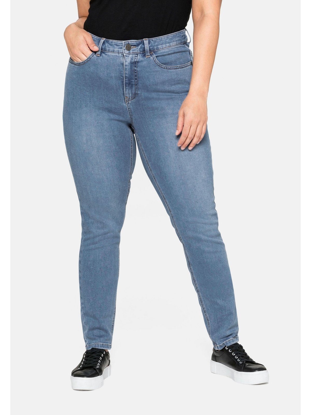 Sheego Stretch-Jeans Große Größen Super elastisches Power-Stretch-Material