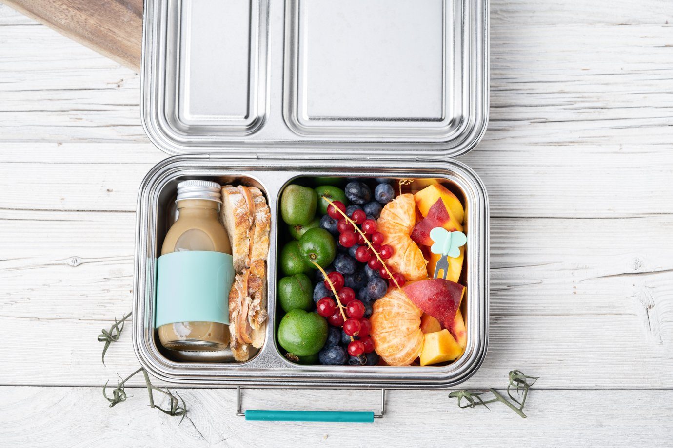 Lunchbox Mit Herausnehmbarem Fach – Bauernhof-Design, BPA-frei, Ca. 17x13x7,5 Cm, Ideal Für Snacks & Obst