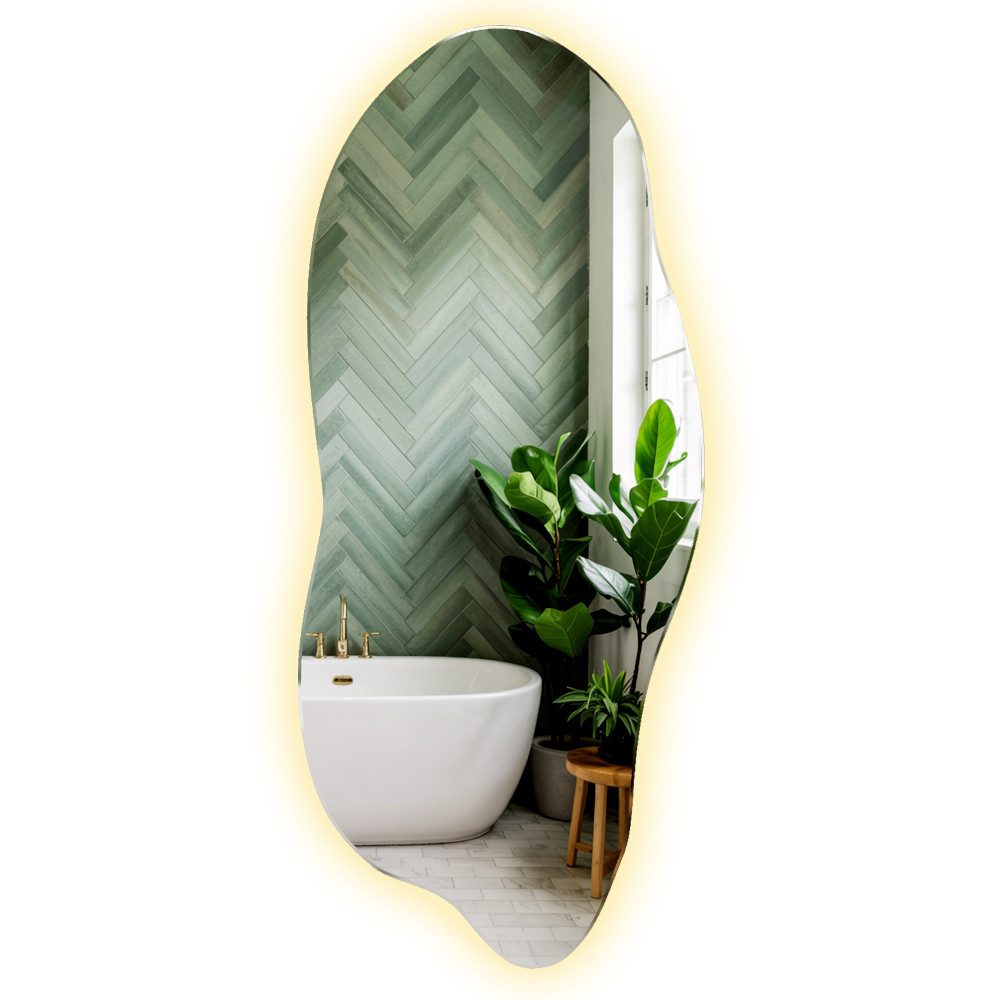 Tulup LED-Lichtspiegel LED-Spiegel-Warme Unregelmäßige Wandleuchte für Bade günstig online kaufen