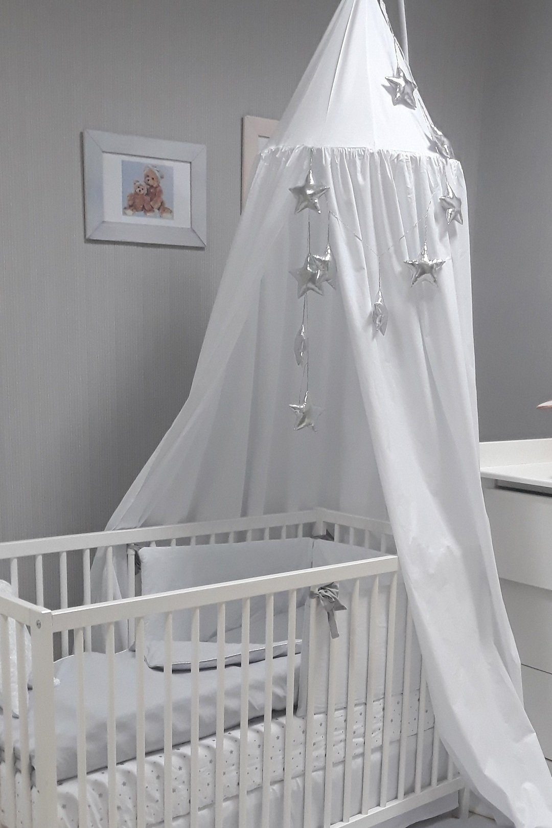 Babymajawelt Betthimmel Baldachin XXL, Kinderzimmer Zelt, Sichtschutz, Rückzug (1x Baldachin (Ohne Deko), 1-tlg., Kinderzimmer Zelt In +Outdoor), 100% Baumwolle, Zauberhölle, Zum Aufhängen, Made in EU