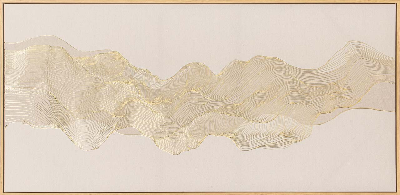 ArtUniverse Gemälde Golden Dune 60 x 120 cm, Abstrakt