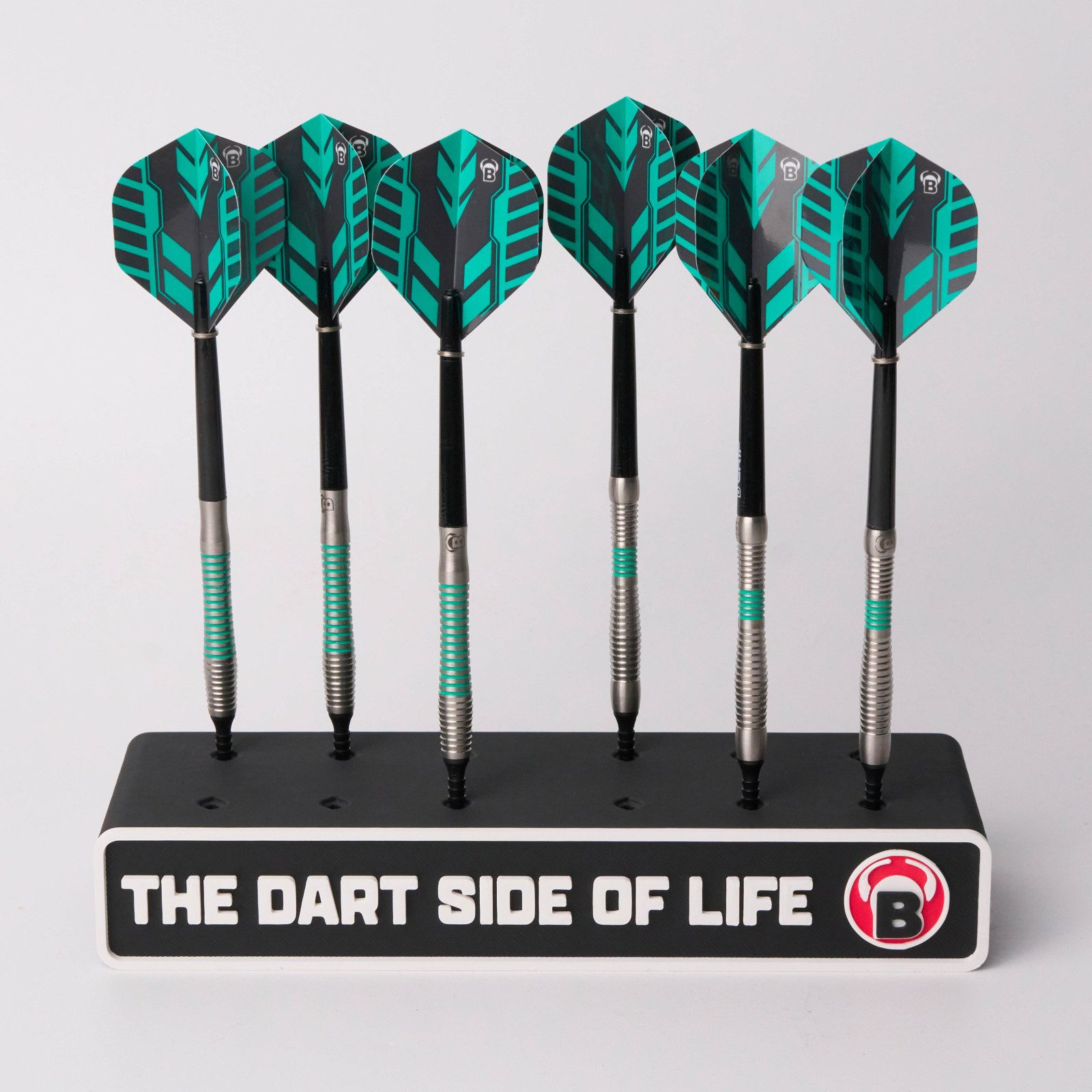 BULL'S Dartpfeil BULL'S Darthalter, 4 Satz Dart, eckig, schwarz, Passend für 4 Satz Dart