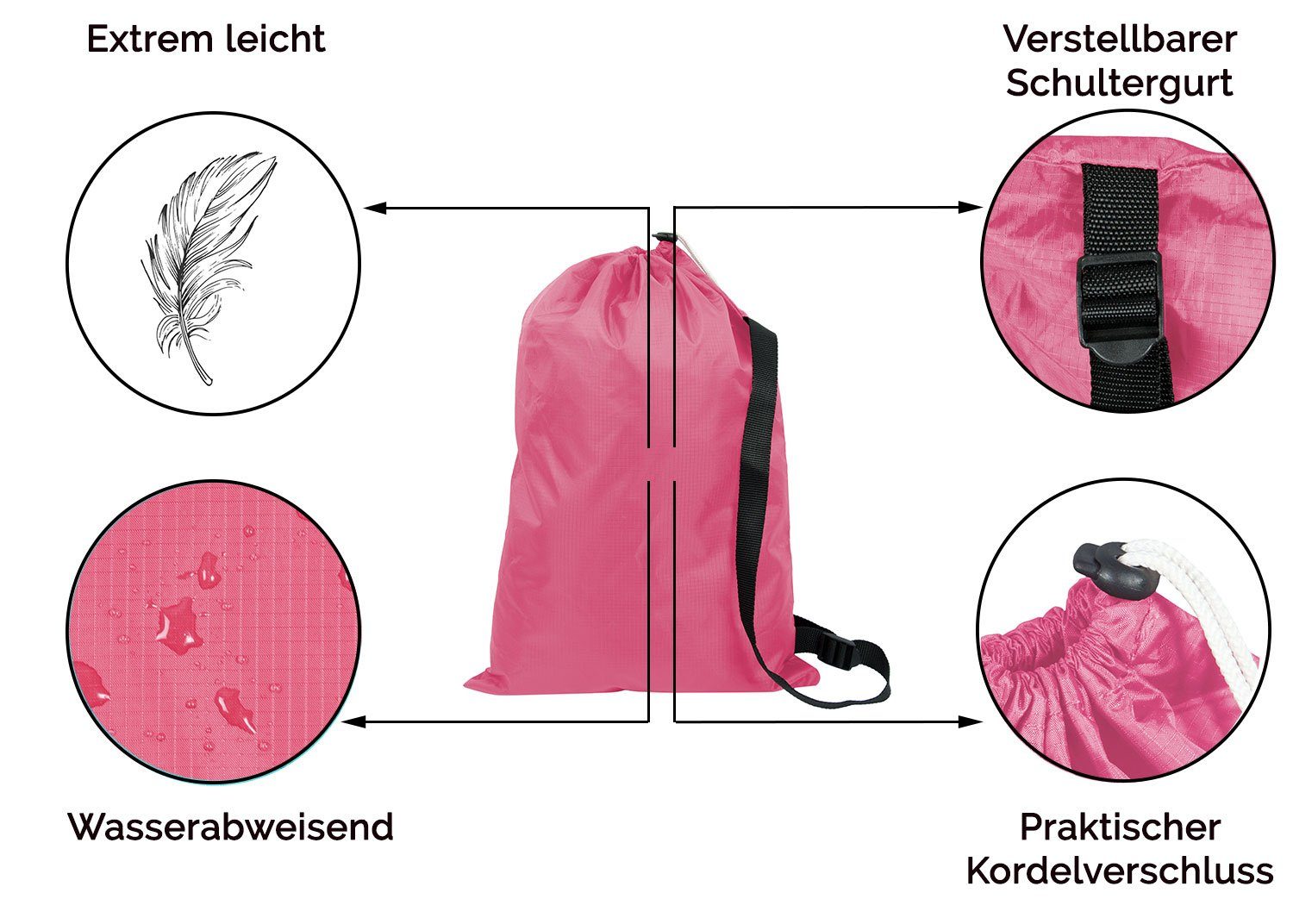 ZOLLNER24 Turnbeutel, Schultergurt, 100% Polyester, 32x46 günstig online kaufen