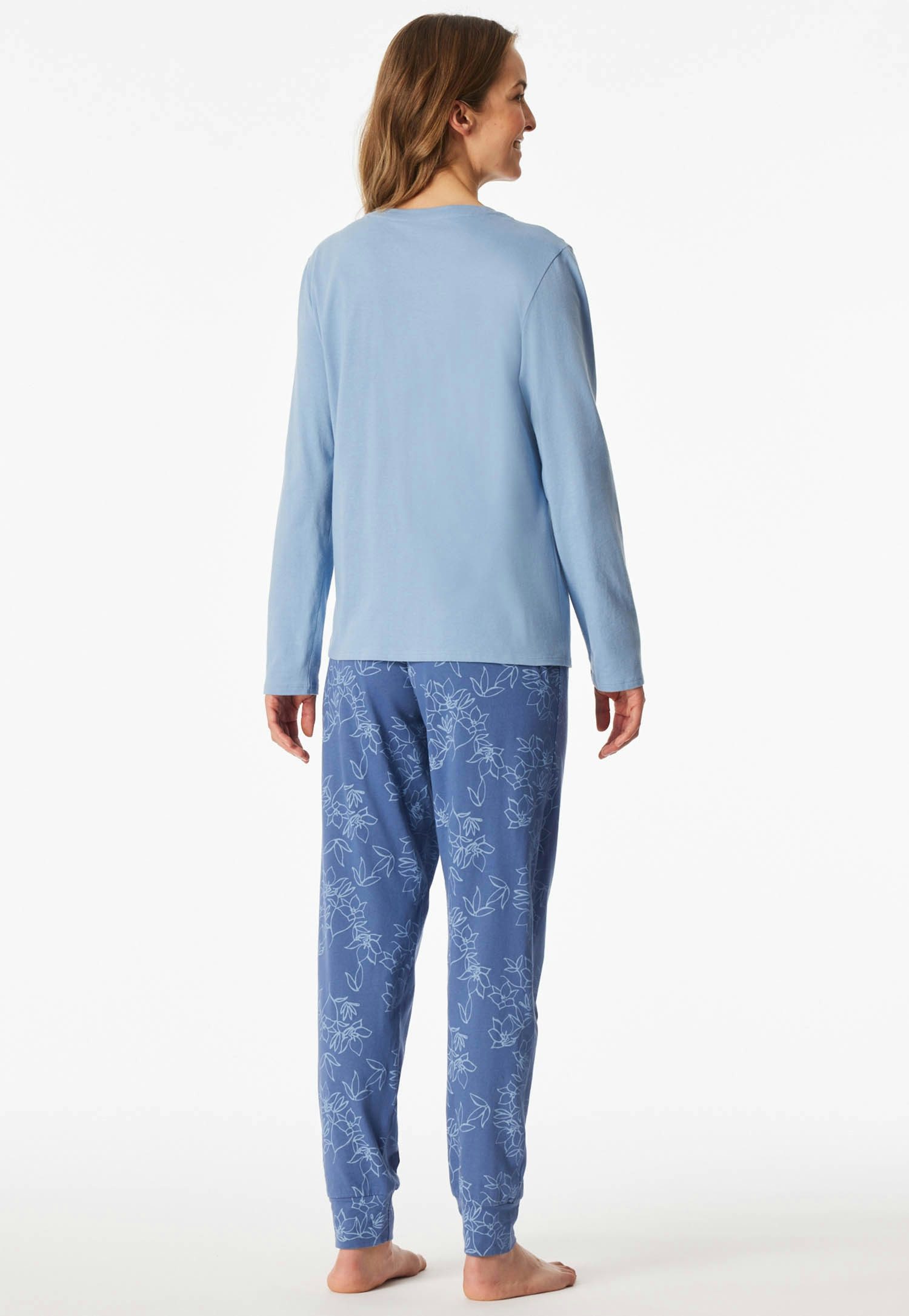 uncover by SCHIESSER Schlafanzug Uncover Nightwear (2 tlg) Baumwolle, Single Jersey-Qulität, langärmelig, bequem, atmungsaktiv