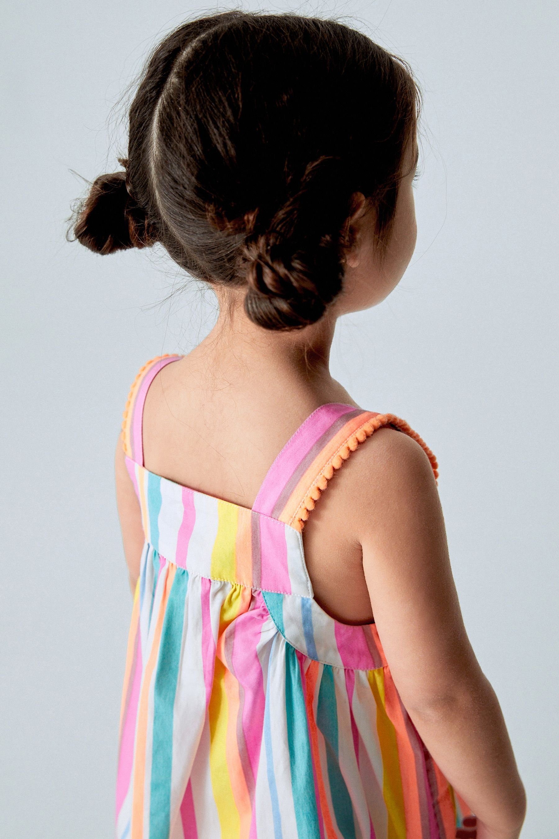 Print Baumwolle Rainbow aus (1-tlg) Stripe Next Sommerkleid Sommerkleid mit