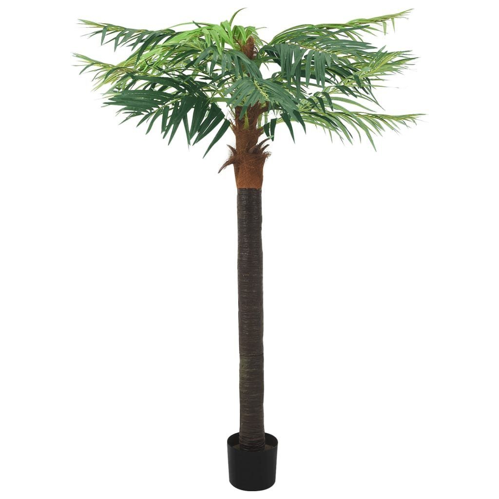 Kunstpflanze Künstliche Palme Phönix mit Topf 215 cm Grün