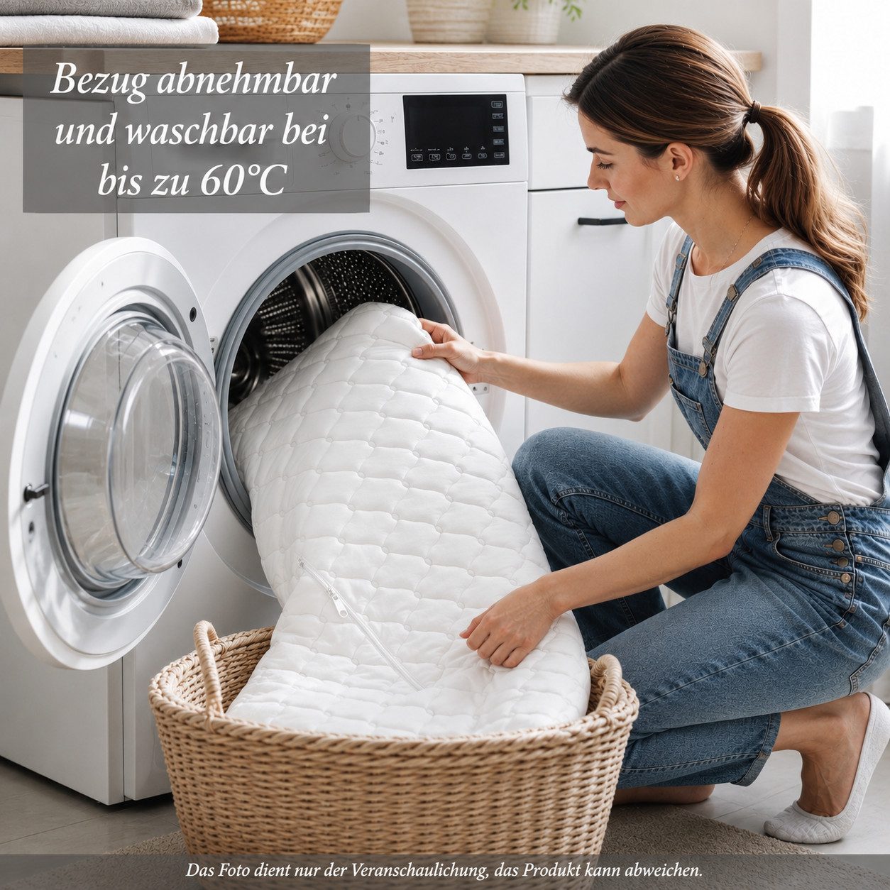 Schlafschatz, Topper Luna Gel, 6,00 cm hoch, Bezug abnehmbar und waschbar bis 60°C