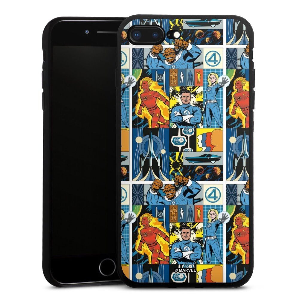DeinDesign Handyhülle Marvel The Fantastic Four Offizielles Lizenzprodukt, Apple iPhone 8 Plus Silikon Hülle Bumper Case Handy Schutzhülle
