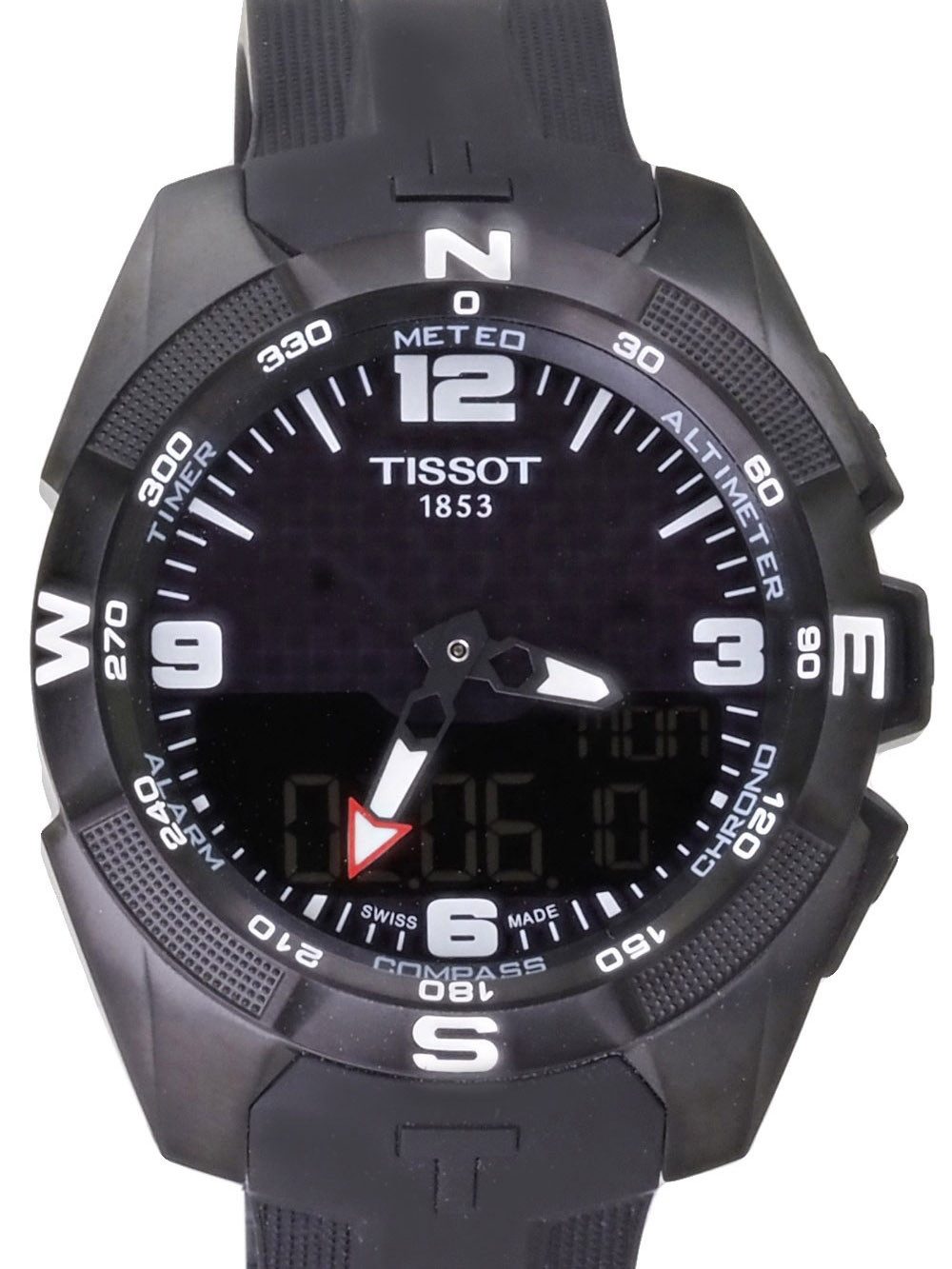 Tissot Solaruhr schweizer Herren Uhr 45 mm Ø T-Touch T0914204705701, Saphirglas