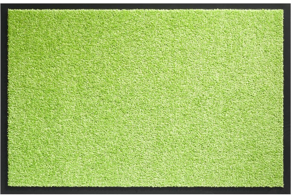 Fußmatte Große Schmutzfangmatte für innen Hell-grün in 60x80 cm, matches21 HOME & HOBBY, rechteckig, Höhe: 6 mm, Saugstarke Sauberlaufmatte als waschbarer Türmatte Fussabtreter