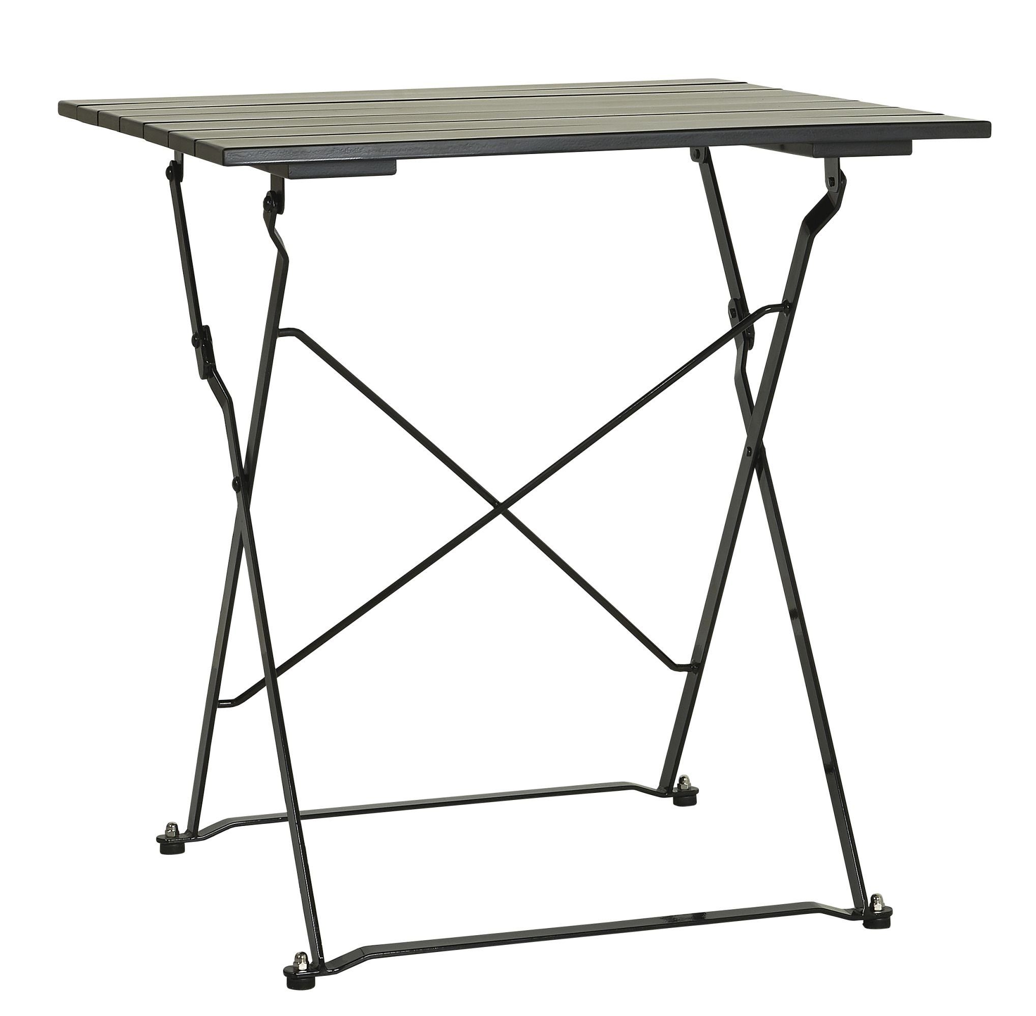 Ib Laursen Gartentisch Tisch Klapptisch Gartentisch Gartenmöbel Holz Metall Schwarz Ib
