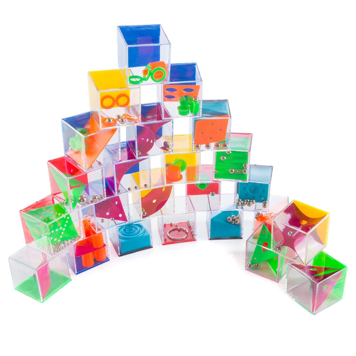 Goods+Gadgets Spiel, Mini Geduldsspiele Mega-Set mit 24 Kugel-Spielen, Geschicklickheitsspiele als Mitgebsel