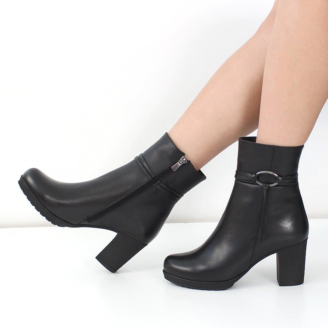 Celal Gültekin 669-22621 Stiefel Schicke Lederstiefeletten mit Blockabsatz günstig online kaufen