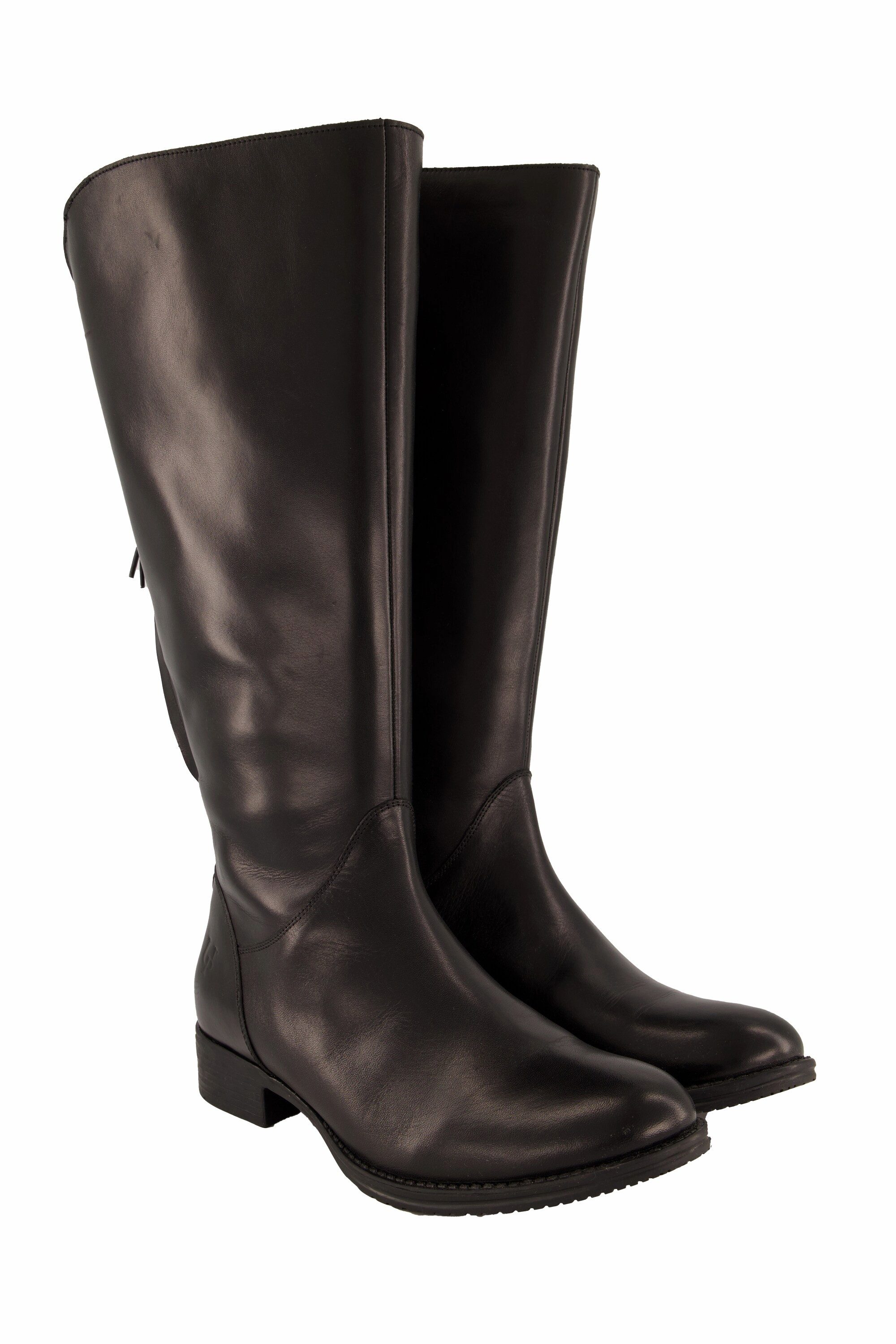 Ulla Popken Lederstiefel XL-Schaft Schnürung Zipper Weite H Stiefel