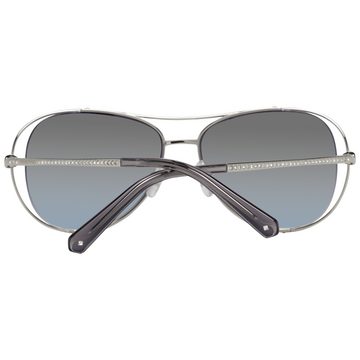 Swarovski Sonnenbrille SK0231 5516C silber verspiegelte Brillengläser, Bügel mit funkelnden Swarovski Kristallen