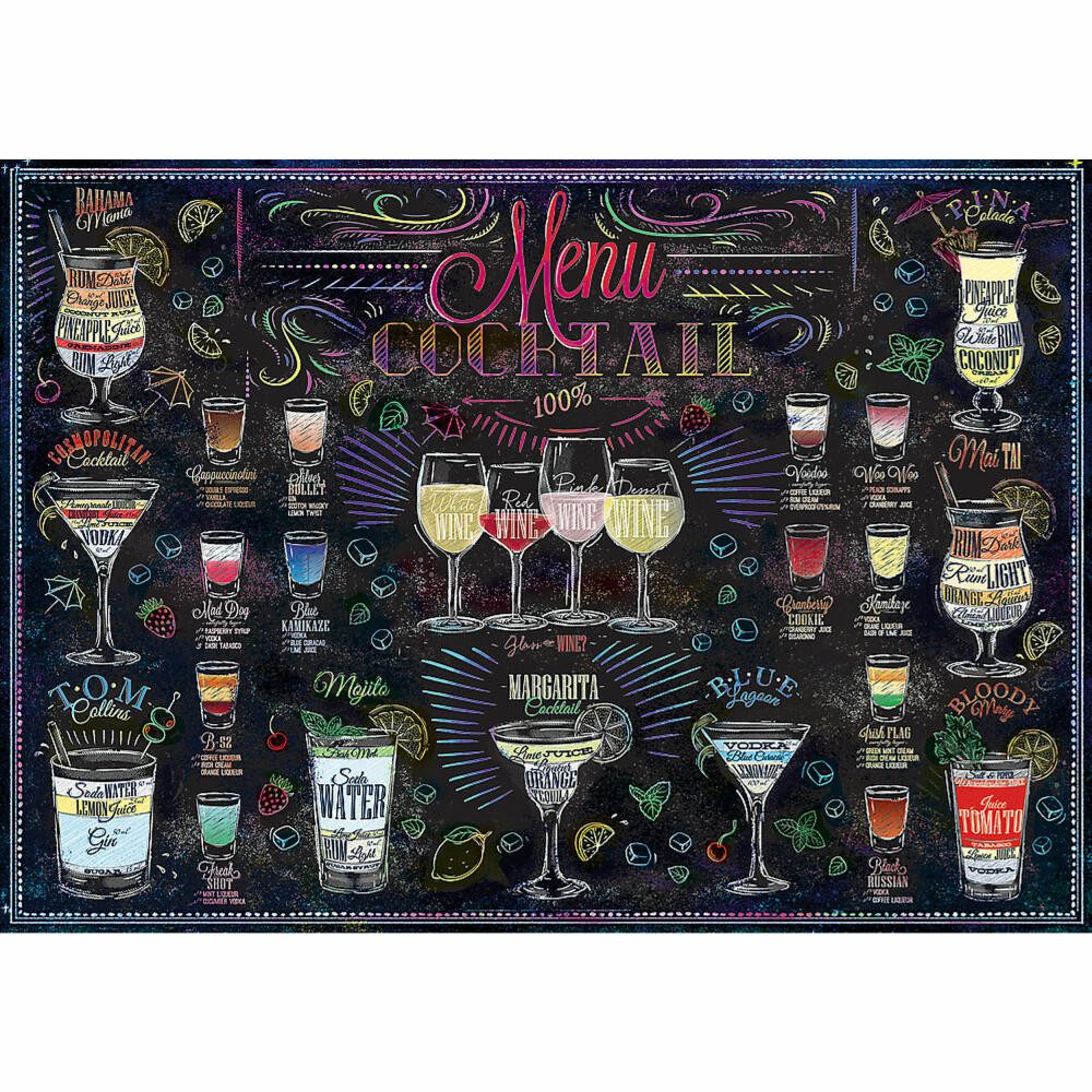 Trefl Puzzle Cocktail Menu, 500 Puzzleteile günstig online kaufen