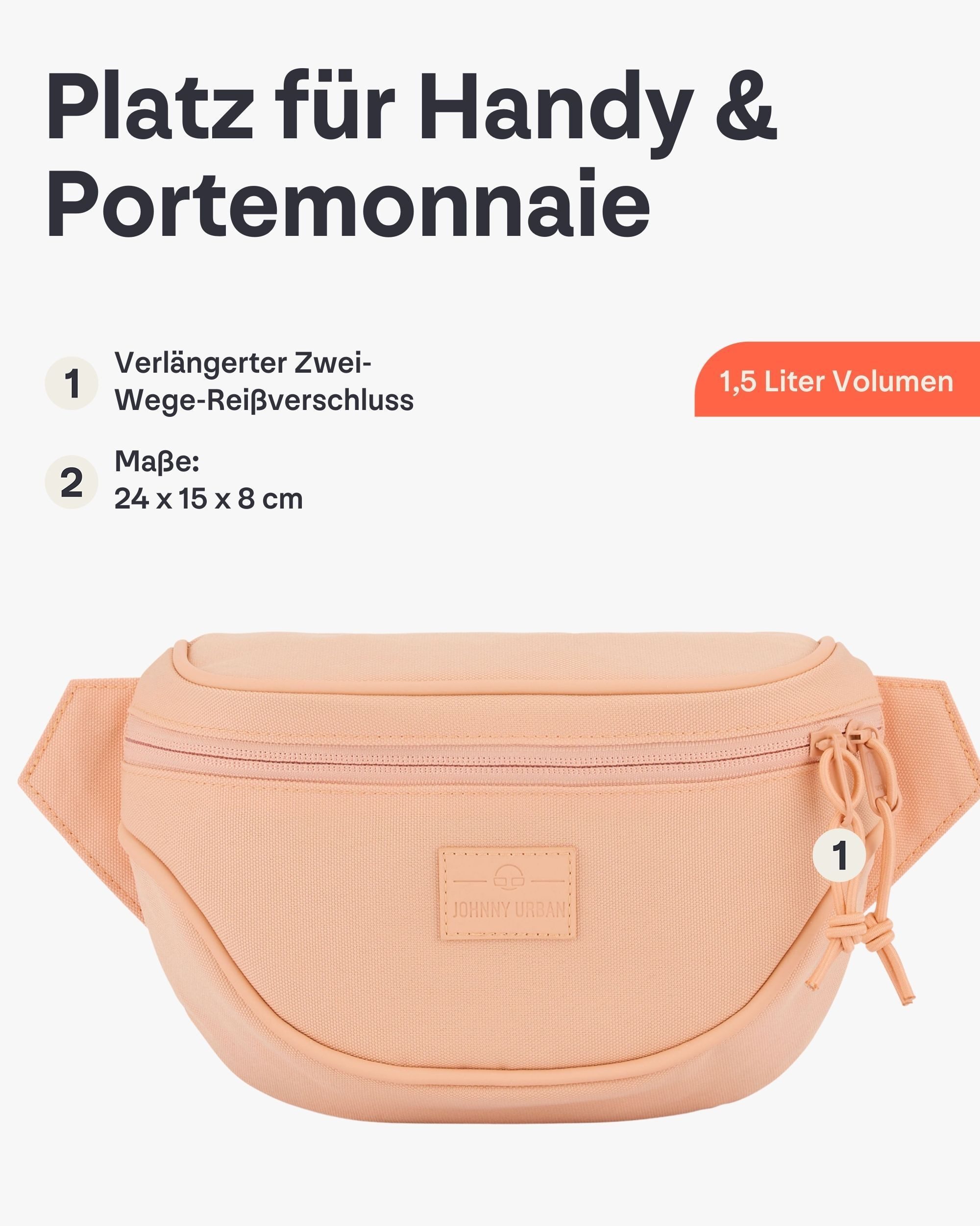 Johnny Urban Gürteltasche Ben Bauchtasche Damen Herren Wasserabweisend (1-tlg), Größenverstellbar, Wasserabweisend