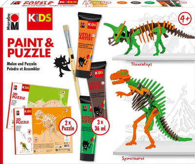 Marabu Kreativset Marabu KiDS Little Artist Paint & Puzzle 'Dinos, (6-tlg), 6 Teile
