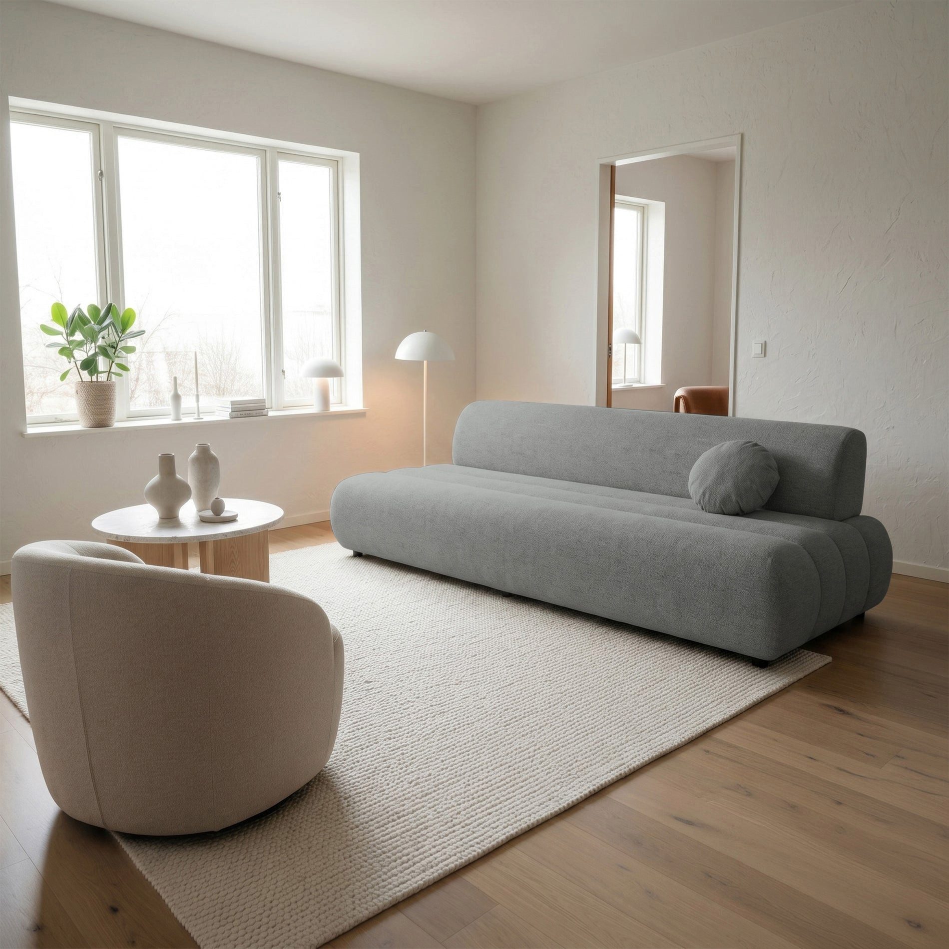 Selsey Schlafsofa, 3-Sitzer Sofa mit Chenille und Bettkasten