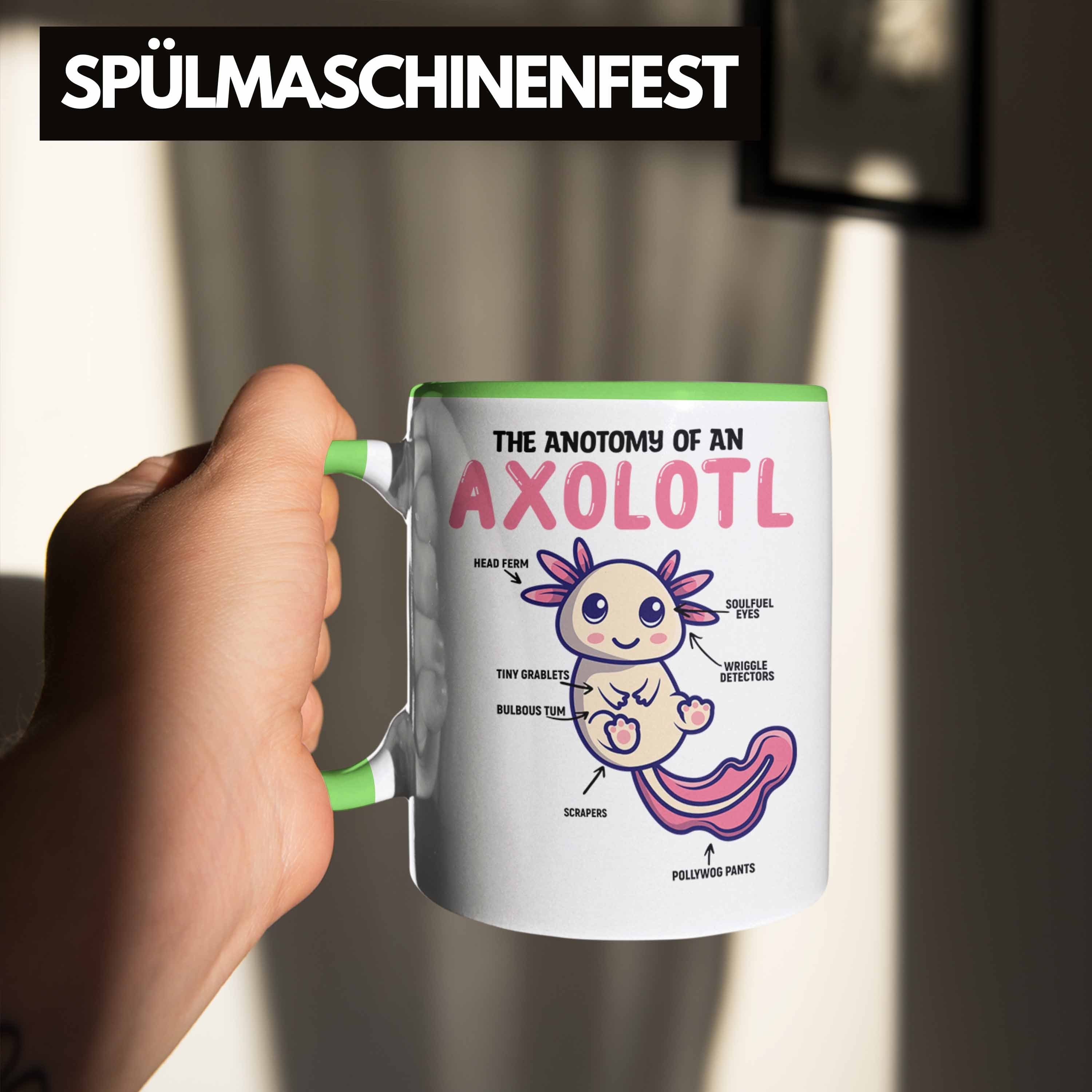 Tasse Tasse Geschenk - Axolotl Trendation Trendation Schwanzlurch-Liebhaber Grün für