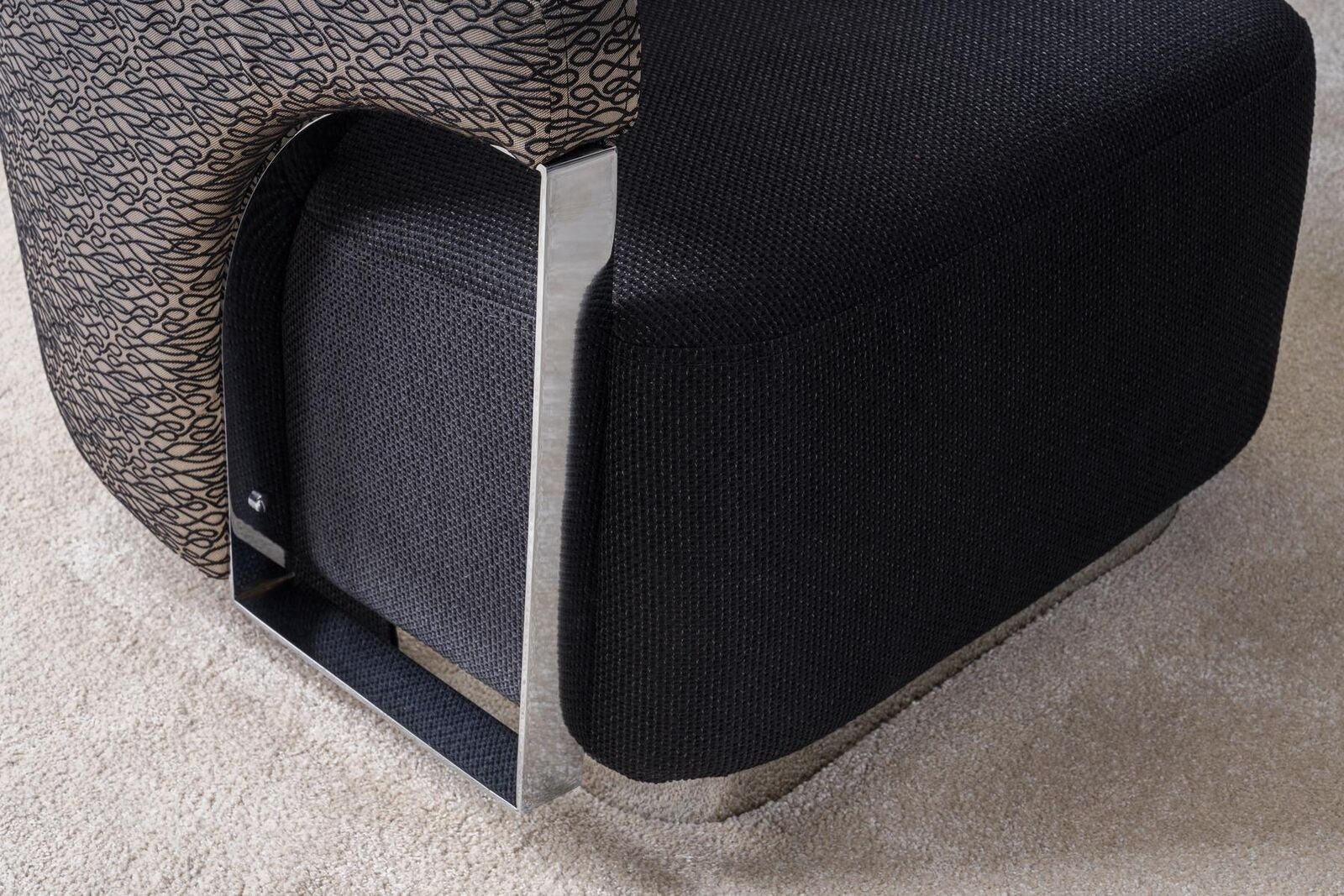 JVmoebel Sitzer 3+3+1 Sessel, Komplett In Set Sofa Europe Sofa Textil Wohnzimmer Sofagarnitur Made