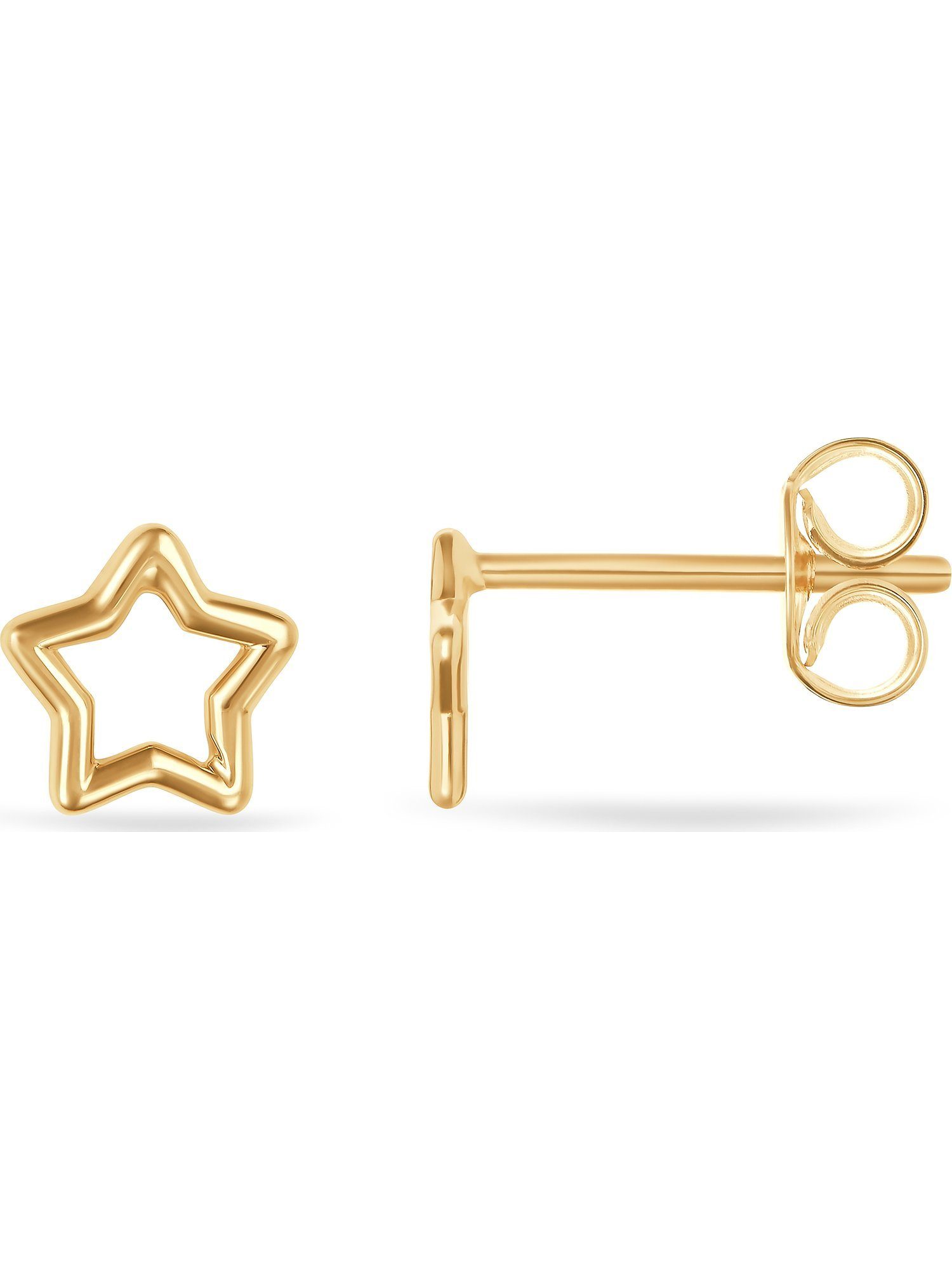 FAVS Paar Ohrstecker FAVS Damen-Ohrstecker 375er Gelbgold Stern