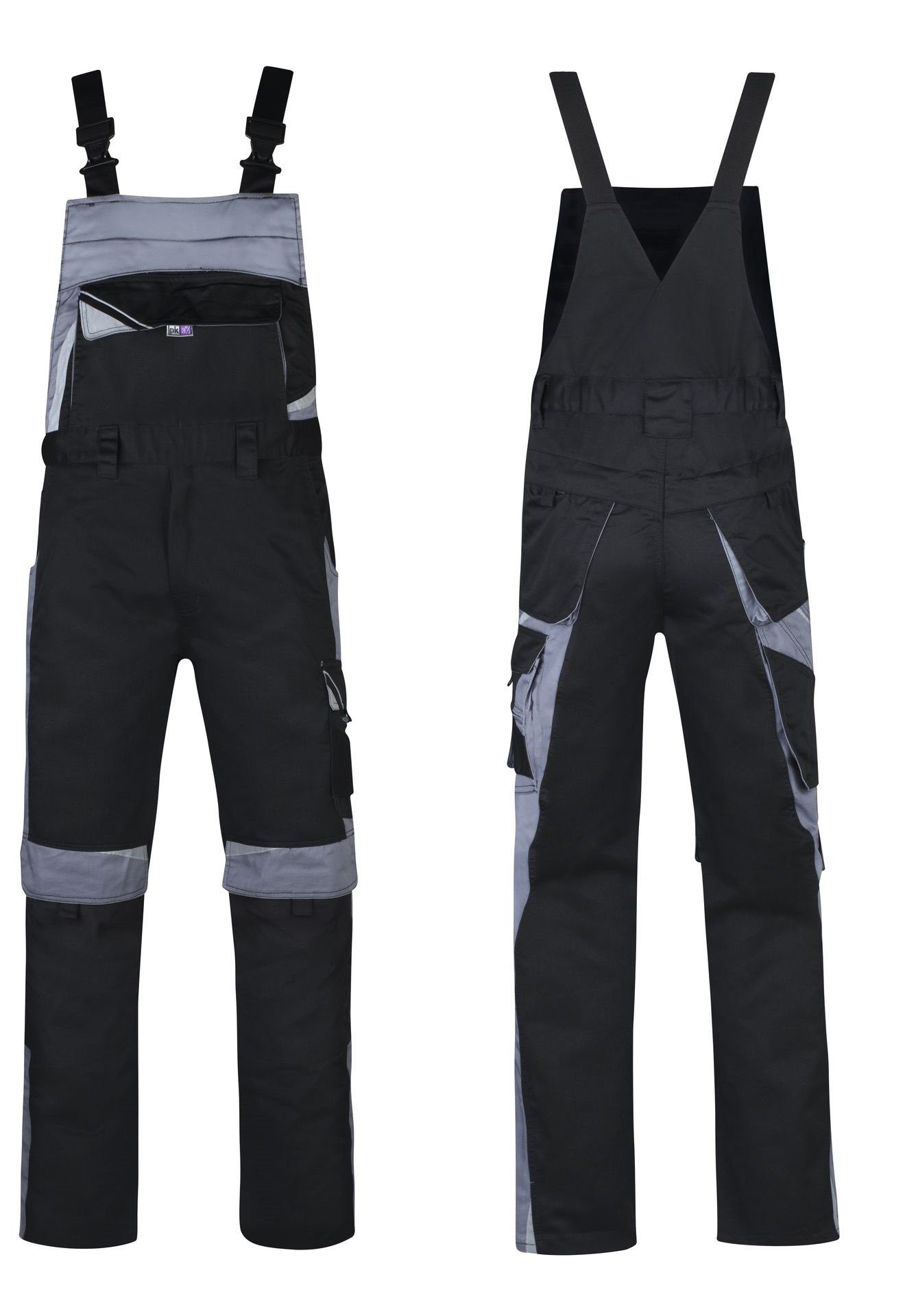 Schwarz/Grau Bestwork PKA Herren Arbeitslatzhose Latzhose