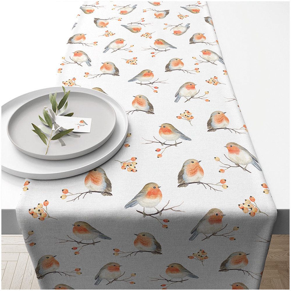 Ambiente® Tischläufer Robin family (1-tlg, 1-teilig), Tischläufer Tischdeck günstig online kaufen