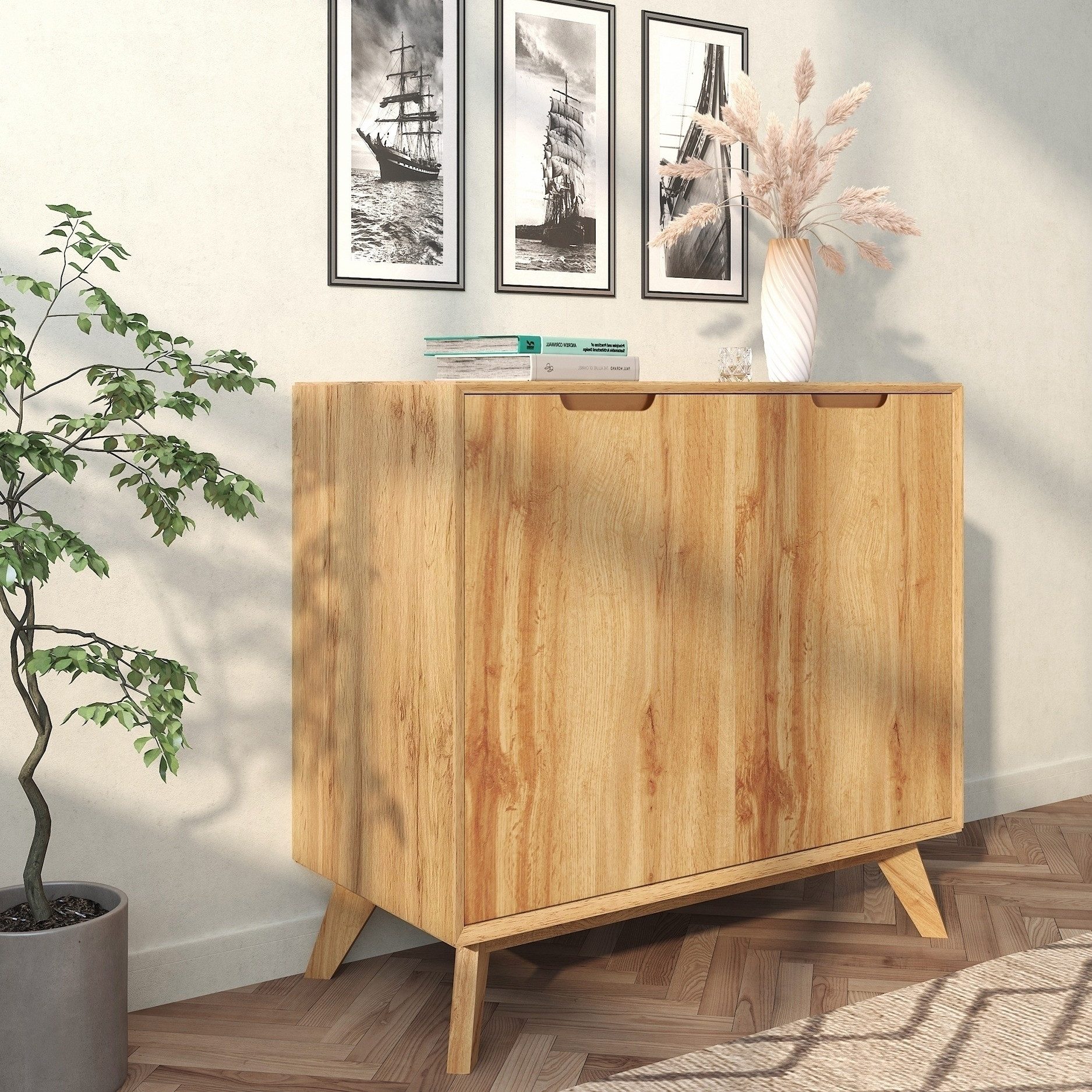freiraum Kommode Essen, in Wotan Eiche - 80x75x40cm (BxHxT)