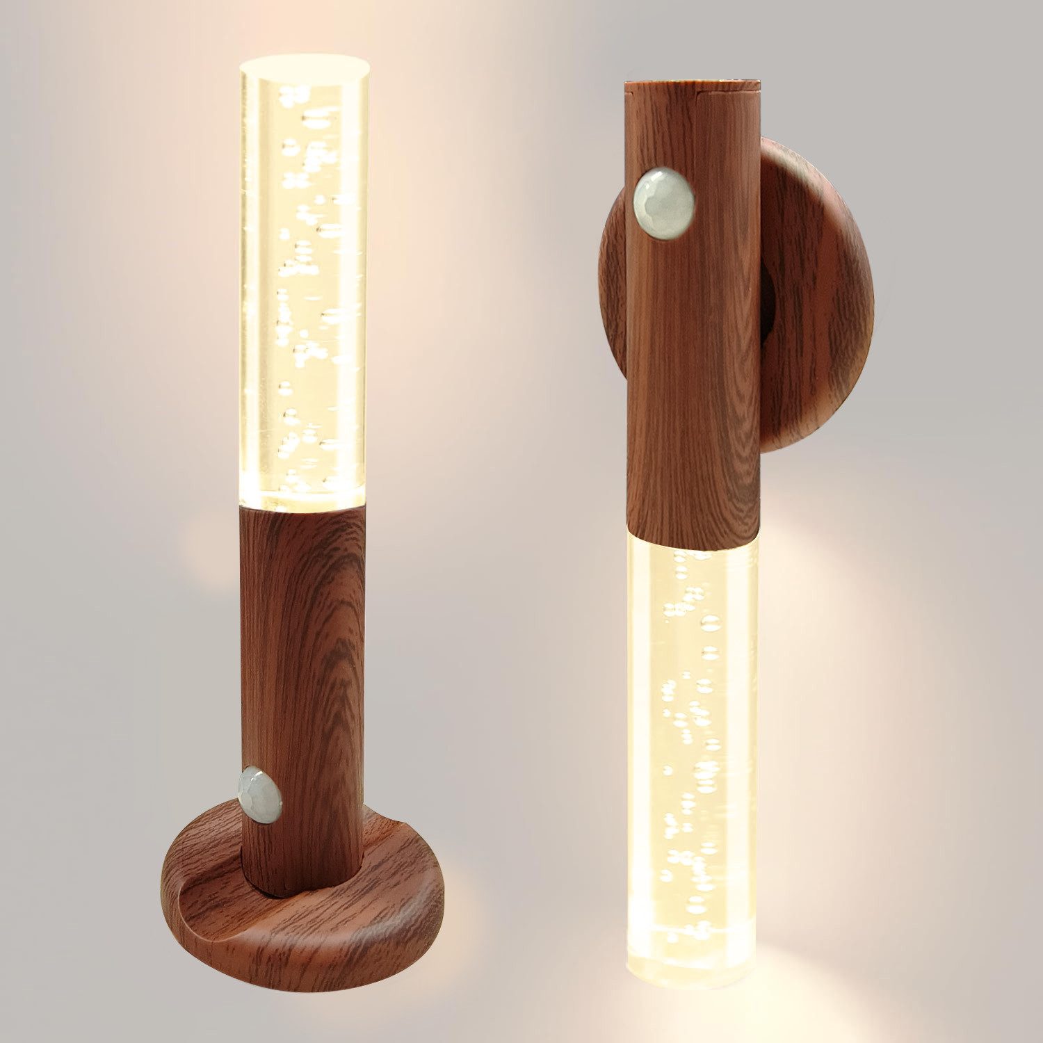Nachtlicht LED Wandlampe mit Bewegungsmelder,Blasensäulen Nachtlichter