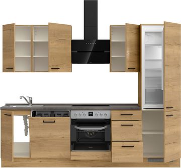 nobilia® Küchenzeile "Structura premium", vormontiert, Ausrichtung wählbar, Breite 270 cm, ohne E-Geräte