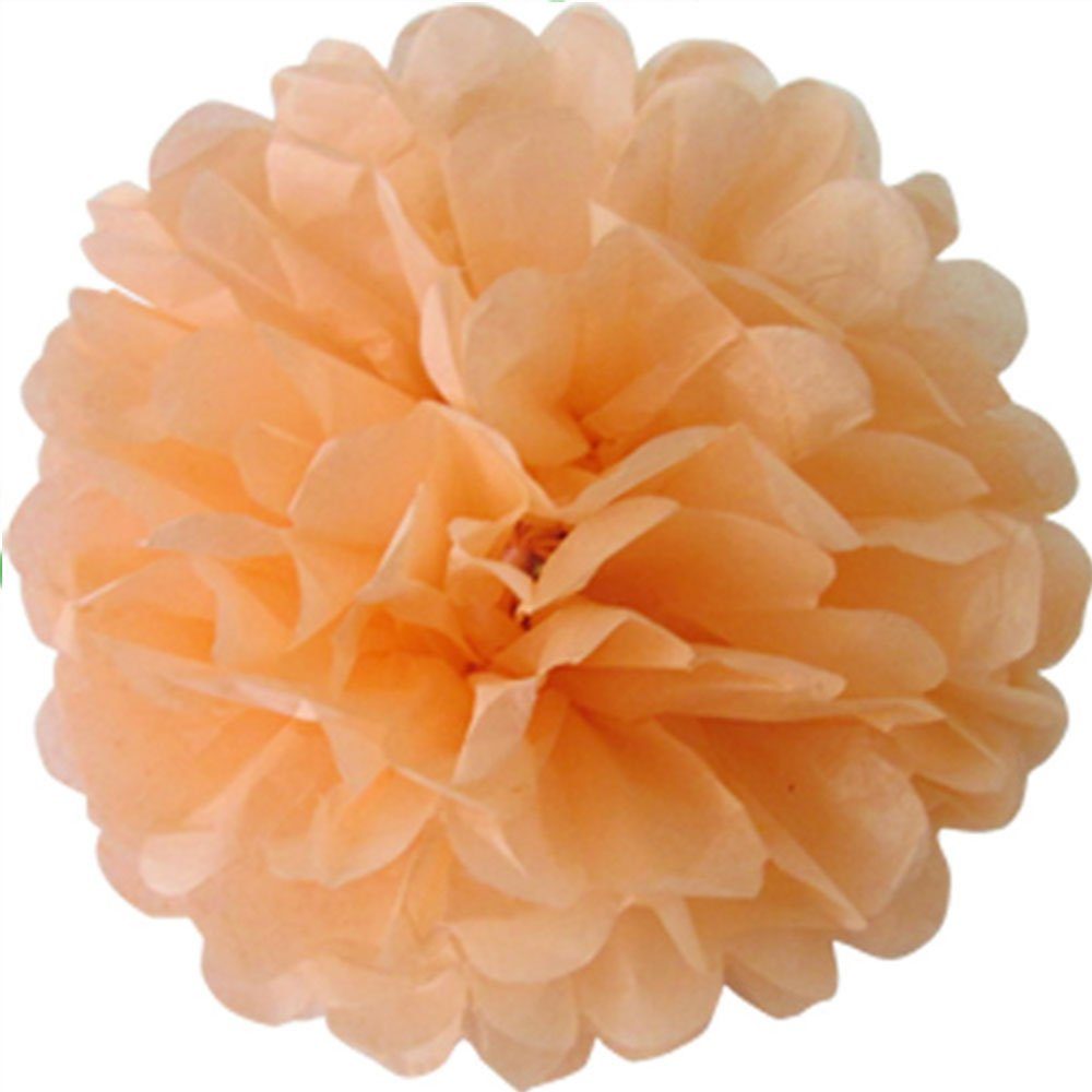 Creativery Pompon, Pompon 20cm Papier 1 Stück Apricot