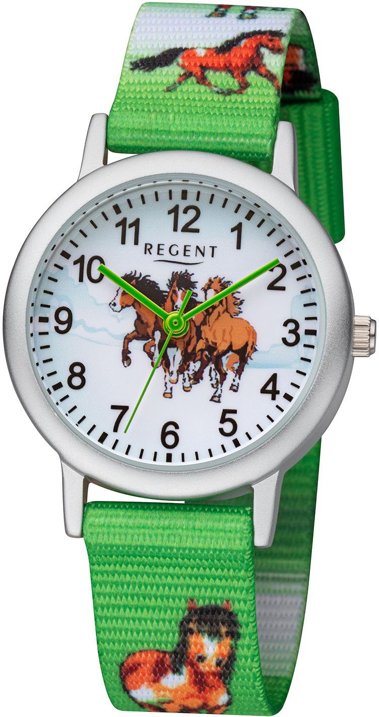 Regent Quarzuhr F1363 - 7675.17.17, auch ideal als Geschenk grün