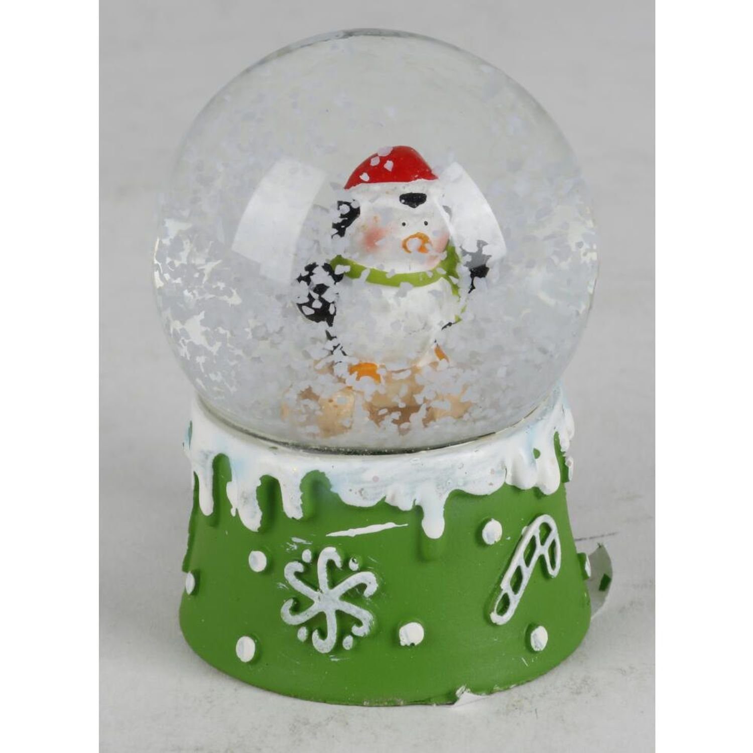 BURI Weinachtsschneekugel Schneekugel Dekoration 6,4cm wo Dekofigur 12x Weihnachten H