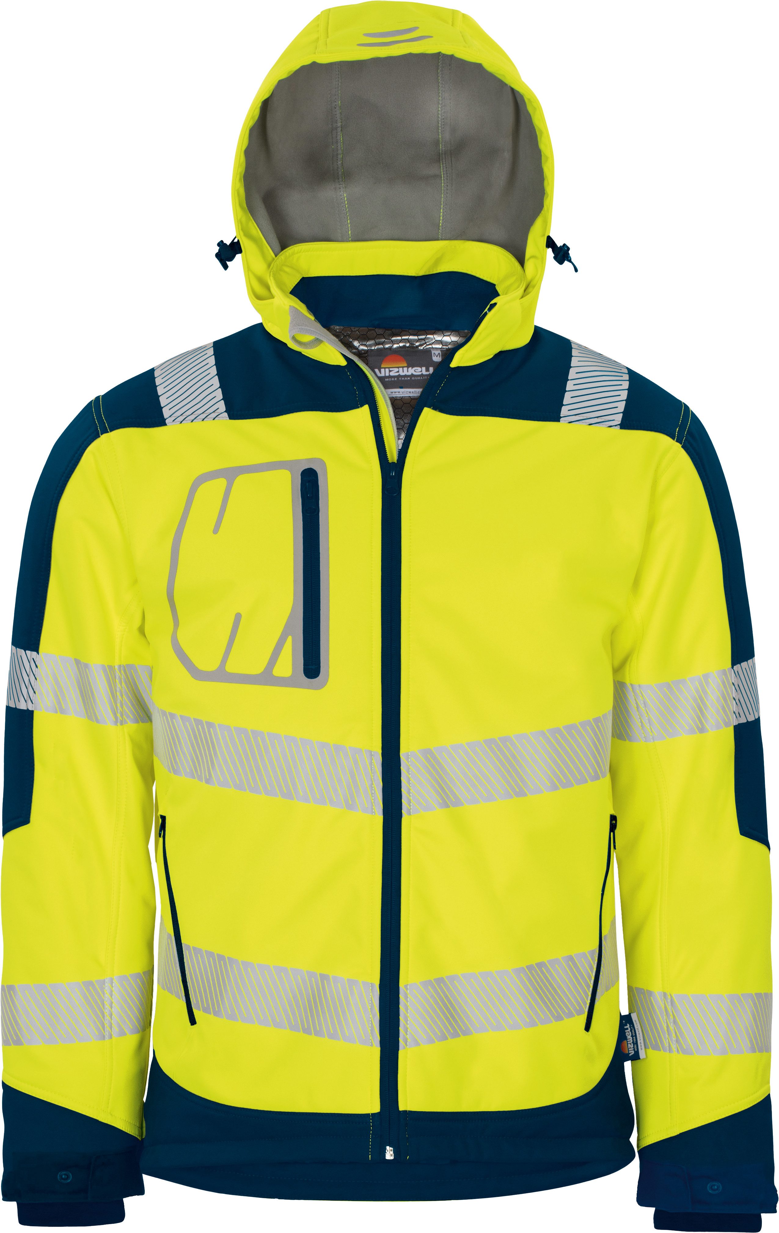 vizwell Softshelljacke Herren Warnschutz Winter-Softshelljacke Arbeitsjacke günstig online kaufen