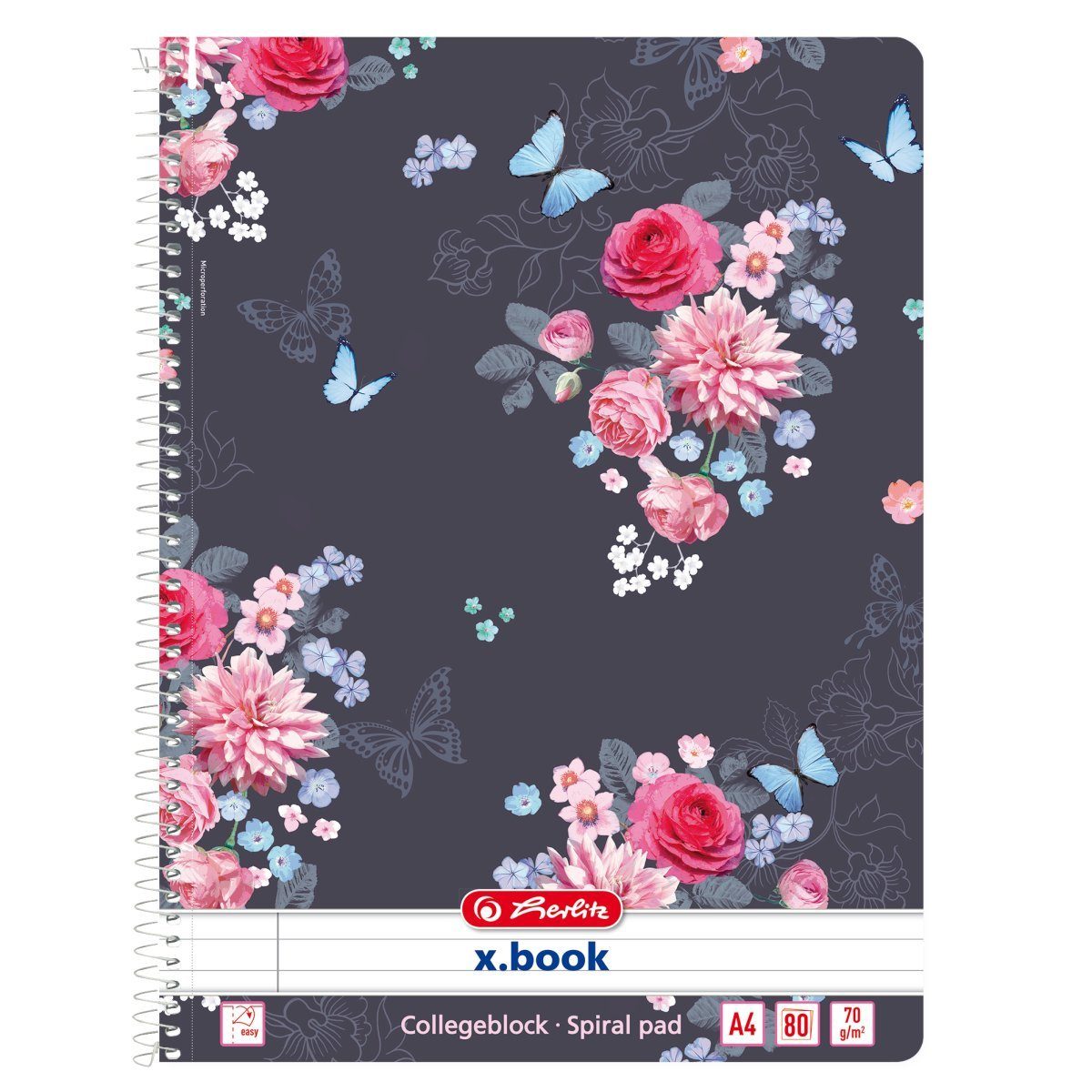 Collegeblock Herlitz Collegeblock / DIN A4 / Spiralblock / liniert / "LadyLike Flo