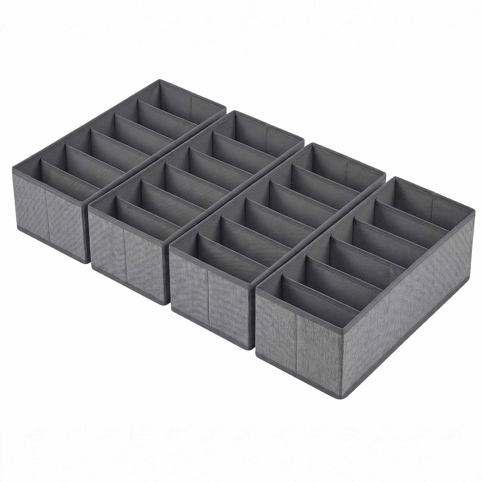Sekey Aufbewahrungsbox Aufbewahrungsbox Set aus Vliesstoff – faltbarer Schubladen, 4 St, 17,5×35×11 cm für NORDLI Kommode, mit Längsfächern