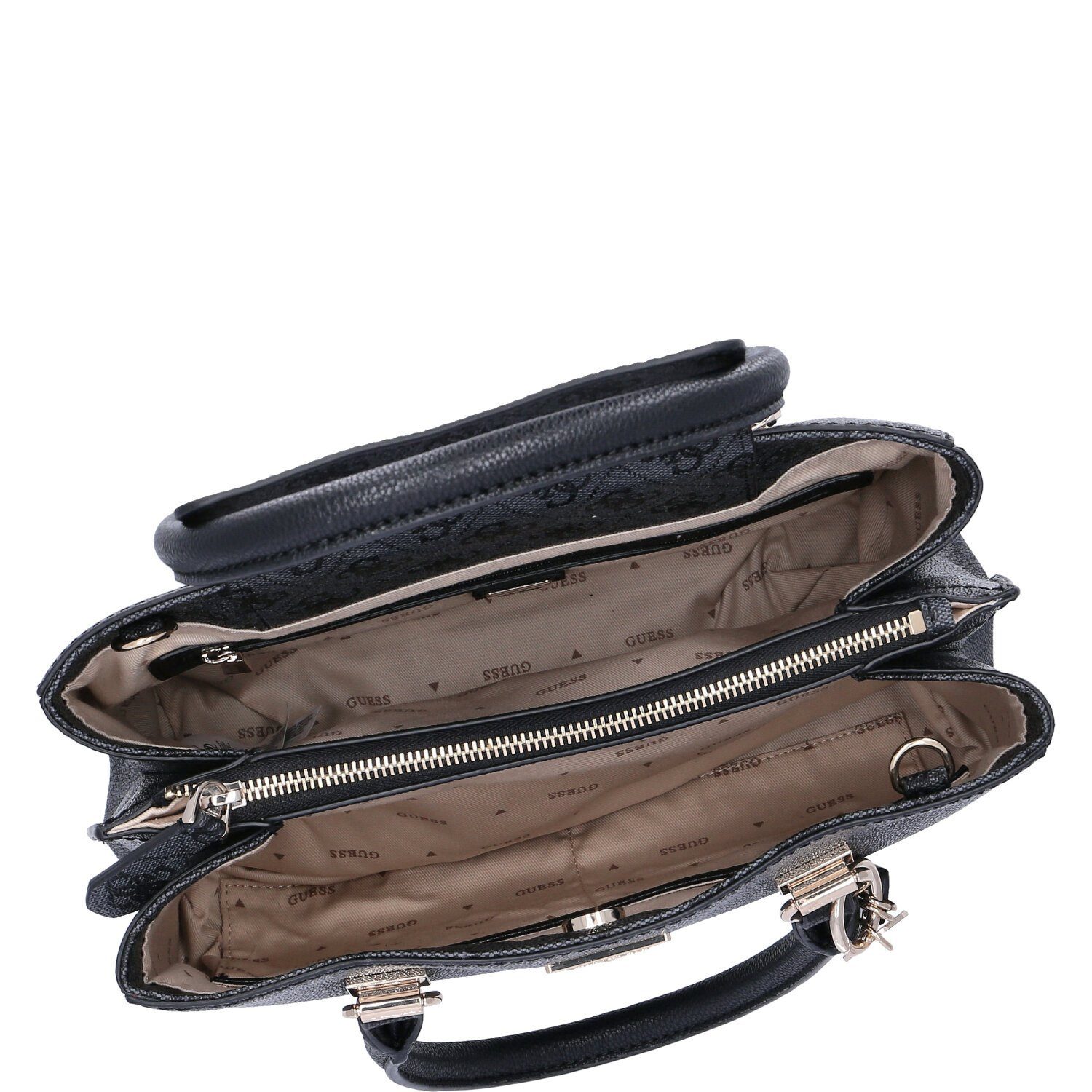 Guess Umhängetasche GUESS Damen Handtasche Noelle Coal Logo (1, 1-tlg., 1)