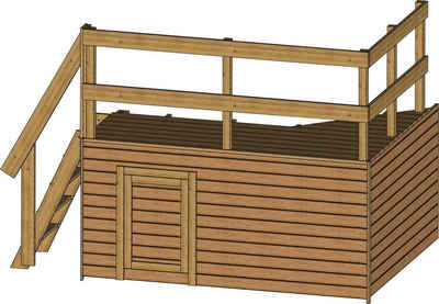 Gre Terrasse »Deck1«, BxT:264x182 cm, Holzdeck für Pools SAFRAN2 und VASTO, BxTxH: 264x182x133 cm
