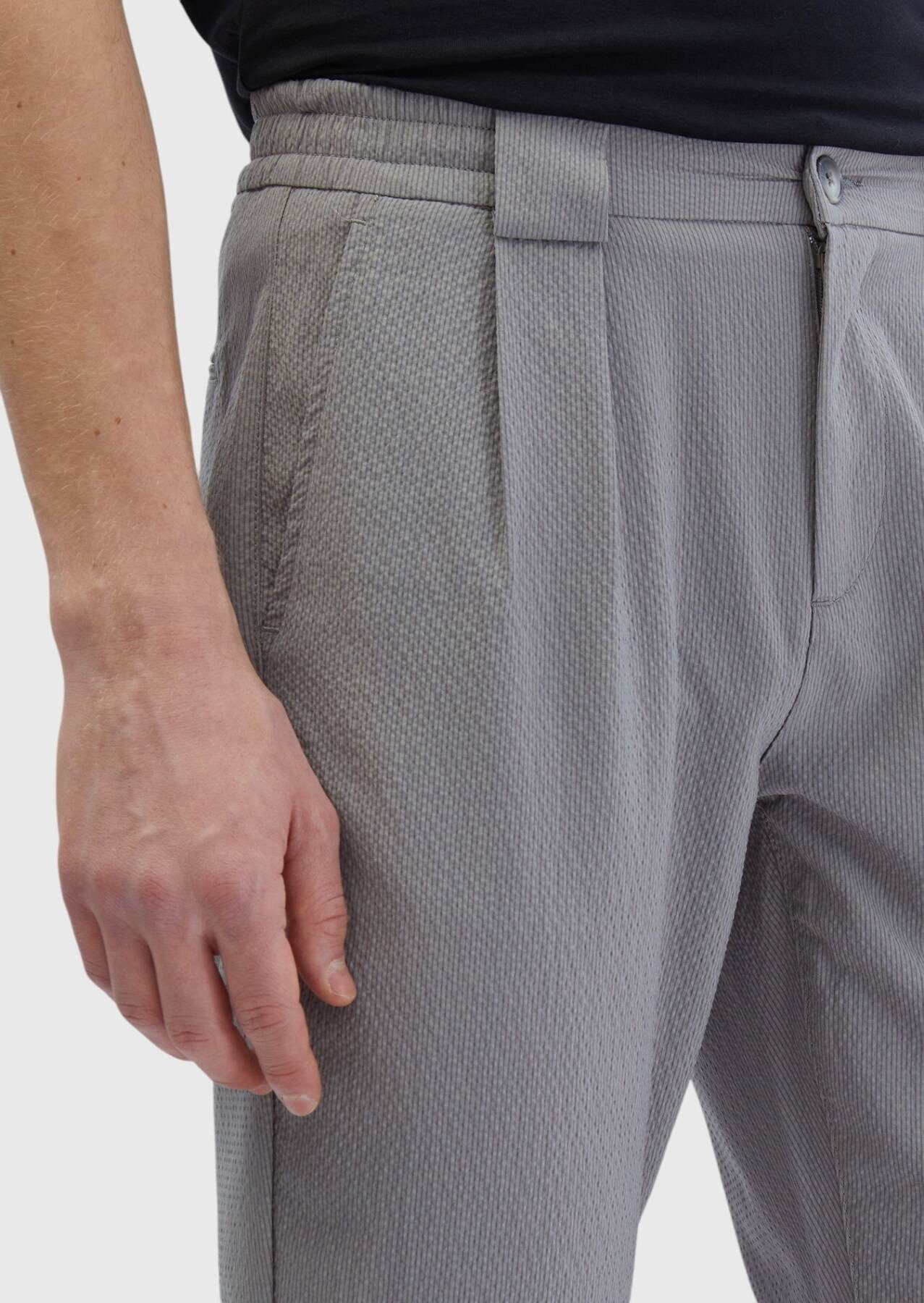 RAMSEY Jogger Pants Graue gewebte Jogginghose für den Alltag