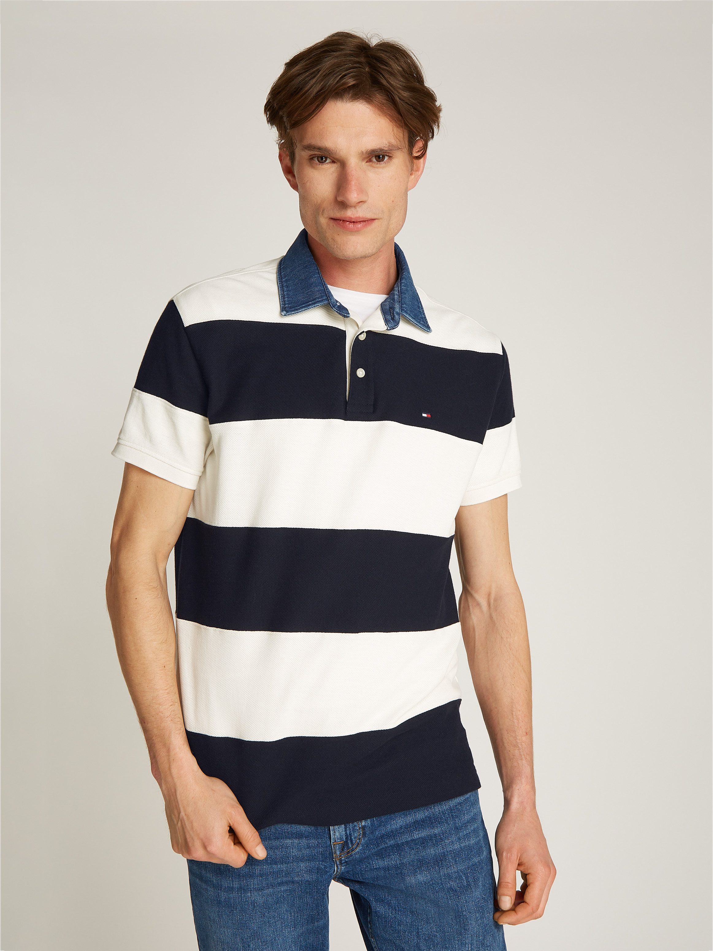 Tommy Hilfiger Poloshirt RUGBY STRIPE RELAXED günstig online kaufen