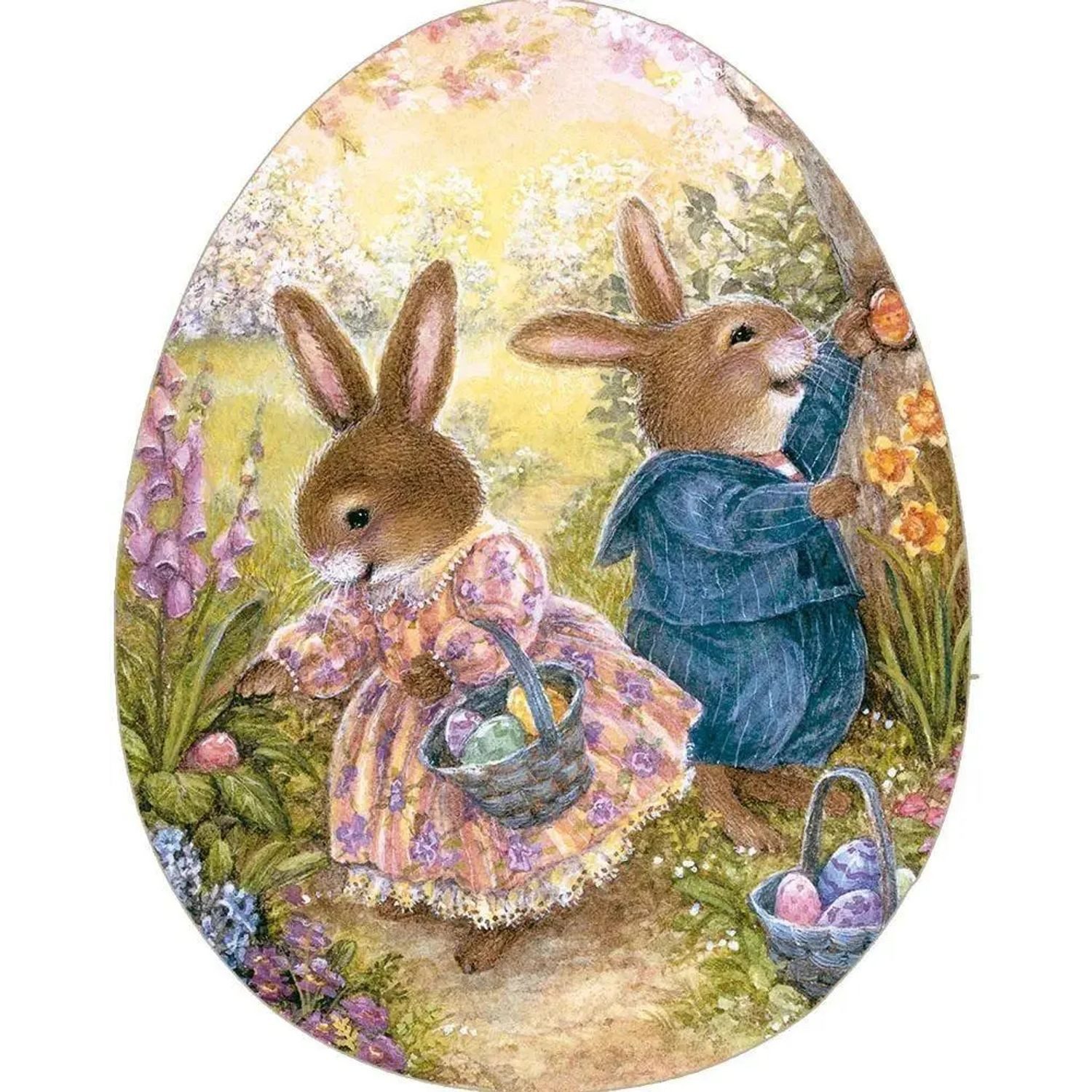 Puzzle Ei-Puzzle Frohe Ostern - 60 Teile, 60 Puzzleteile