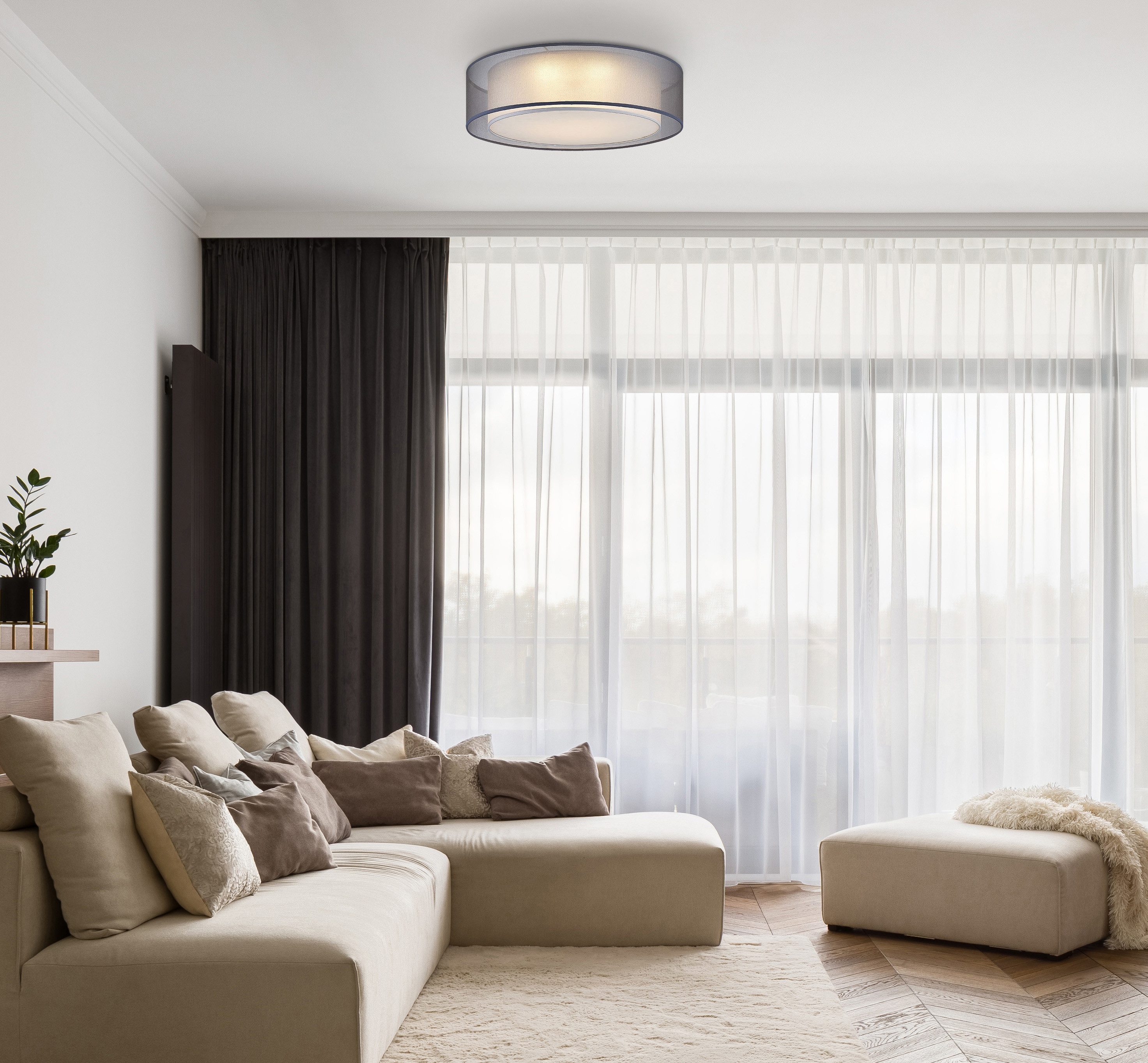 NOWA Deckenleuchte CHLOE, LED fest integriert, Warmweiß, Deckenlampe Wohnzimmer-Leuchte Schlafzimmer-Leuchte Flur Küche