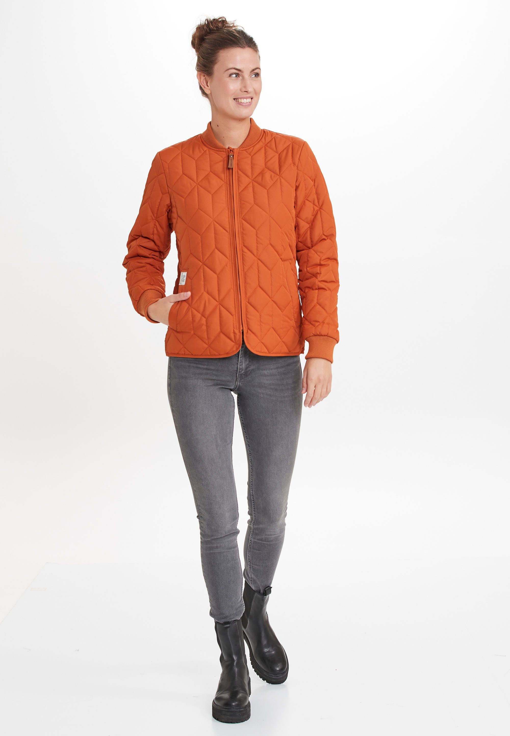 WEATHER REPORT Outdoorjacke Piper Bündchen orange-dunkelbraun elastischen mit