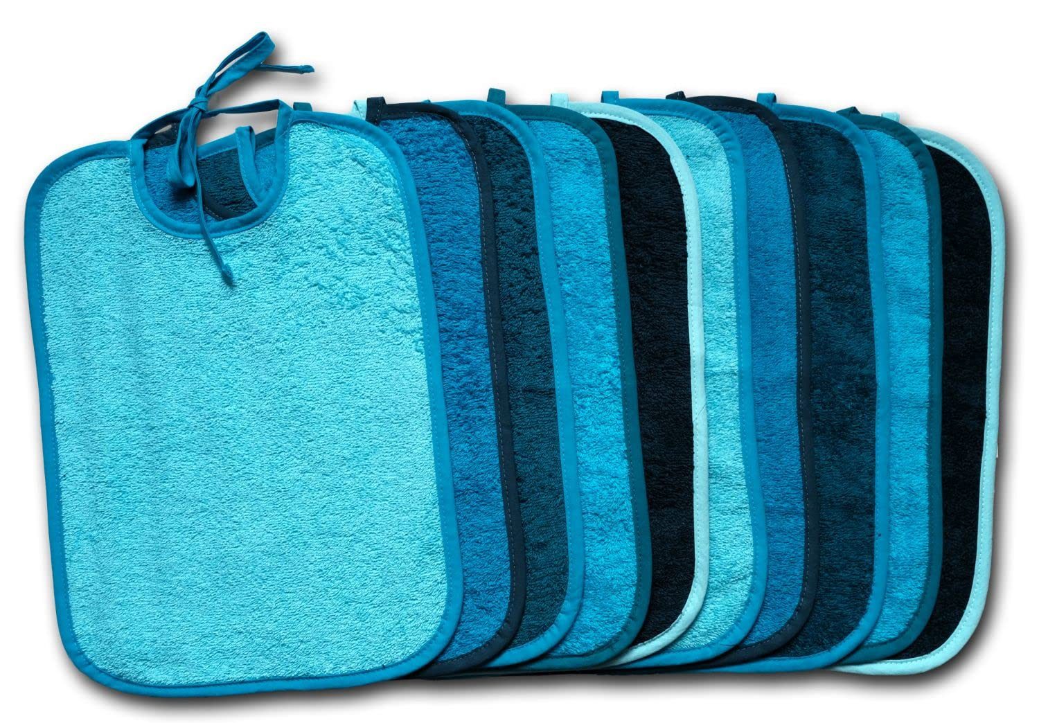 KiGATEX Lätzchen Multicolor, (Spar-Set, 10er Pack), Walkfrottier