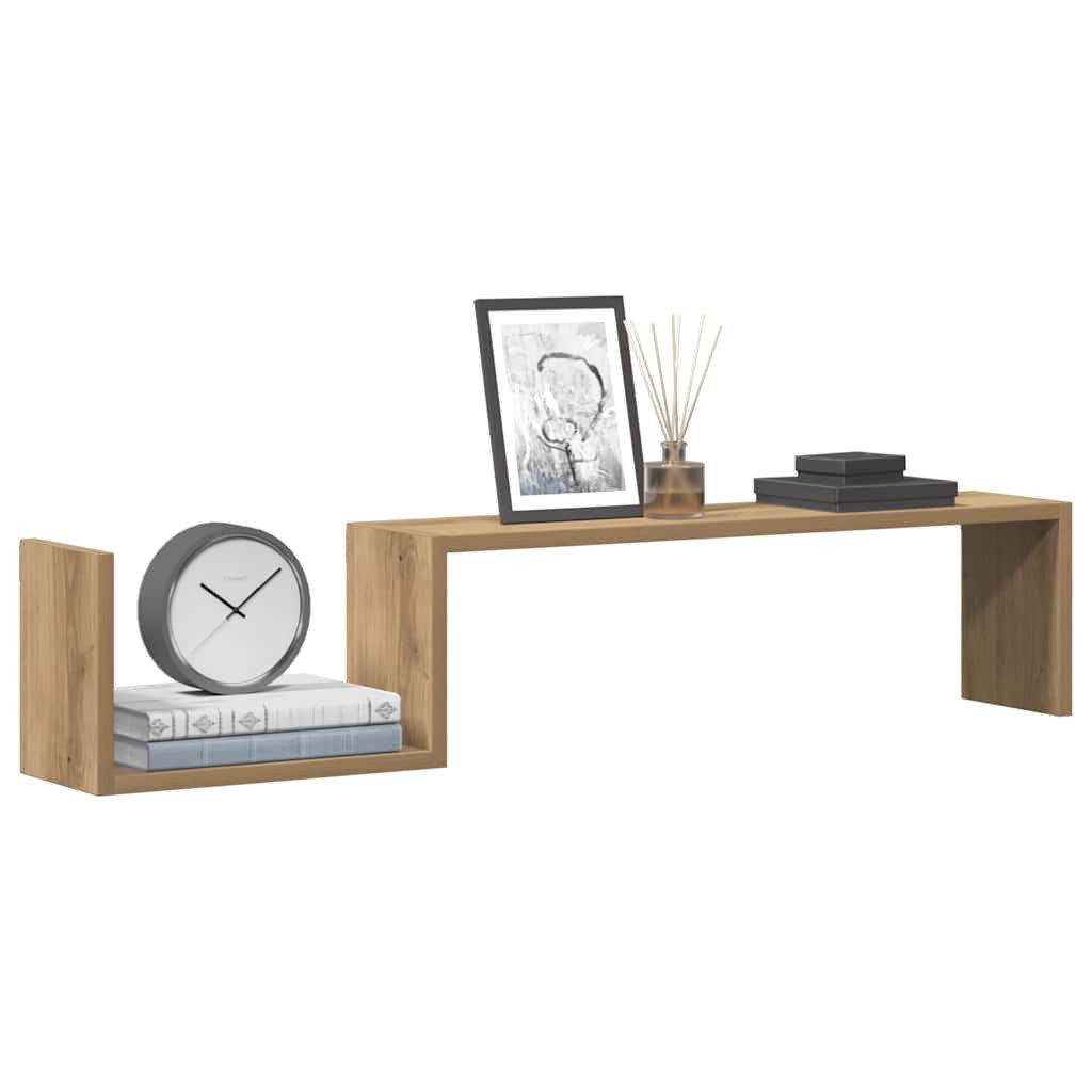 vidaXL Regal Wandregale 2 Stk. Artisan-Eiche 100x15x20 cm Holzwerkstoff, 2- günstig online kaufen