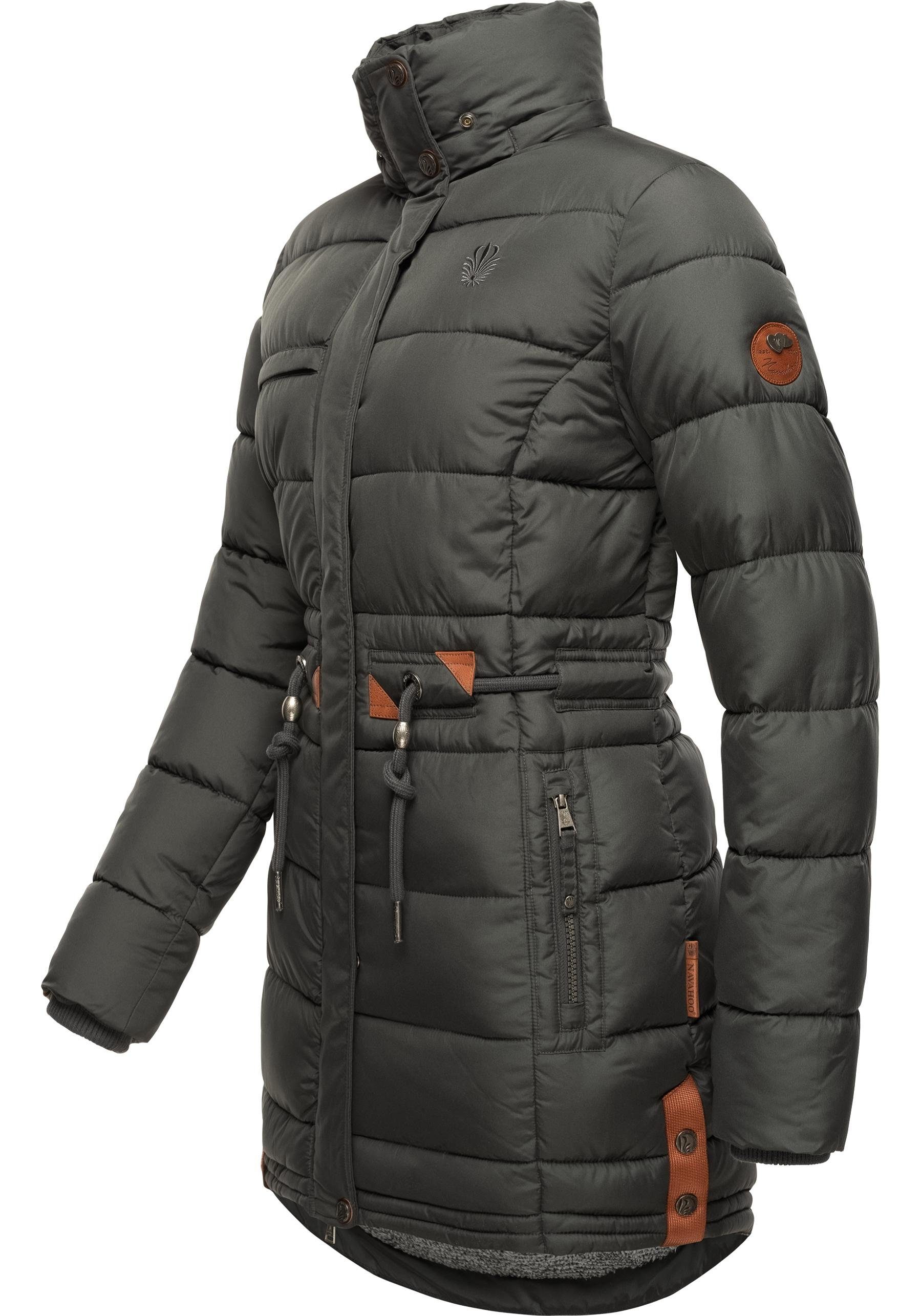 Navahoo Steppmantel Daliee Stylischer Winterparka mit abnehmbarer Kapuze