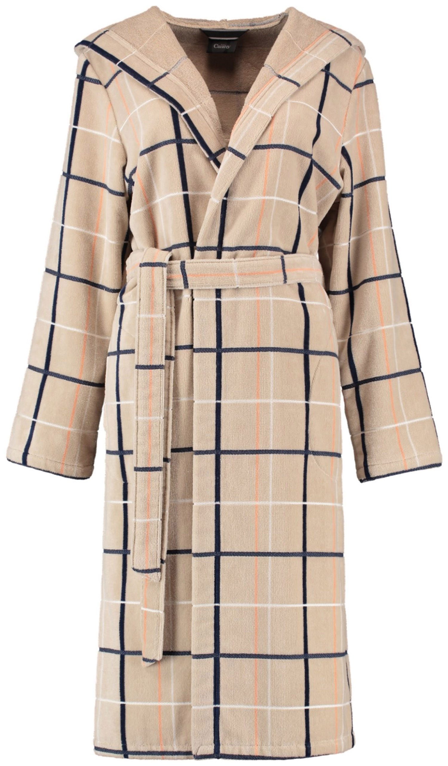 Cawö Damenbademantel Cawö Damen Bademantel, Baumwolle, Kapuze, Gürtel, Baum günstig online kaufen