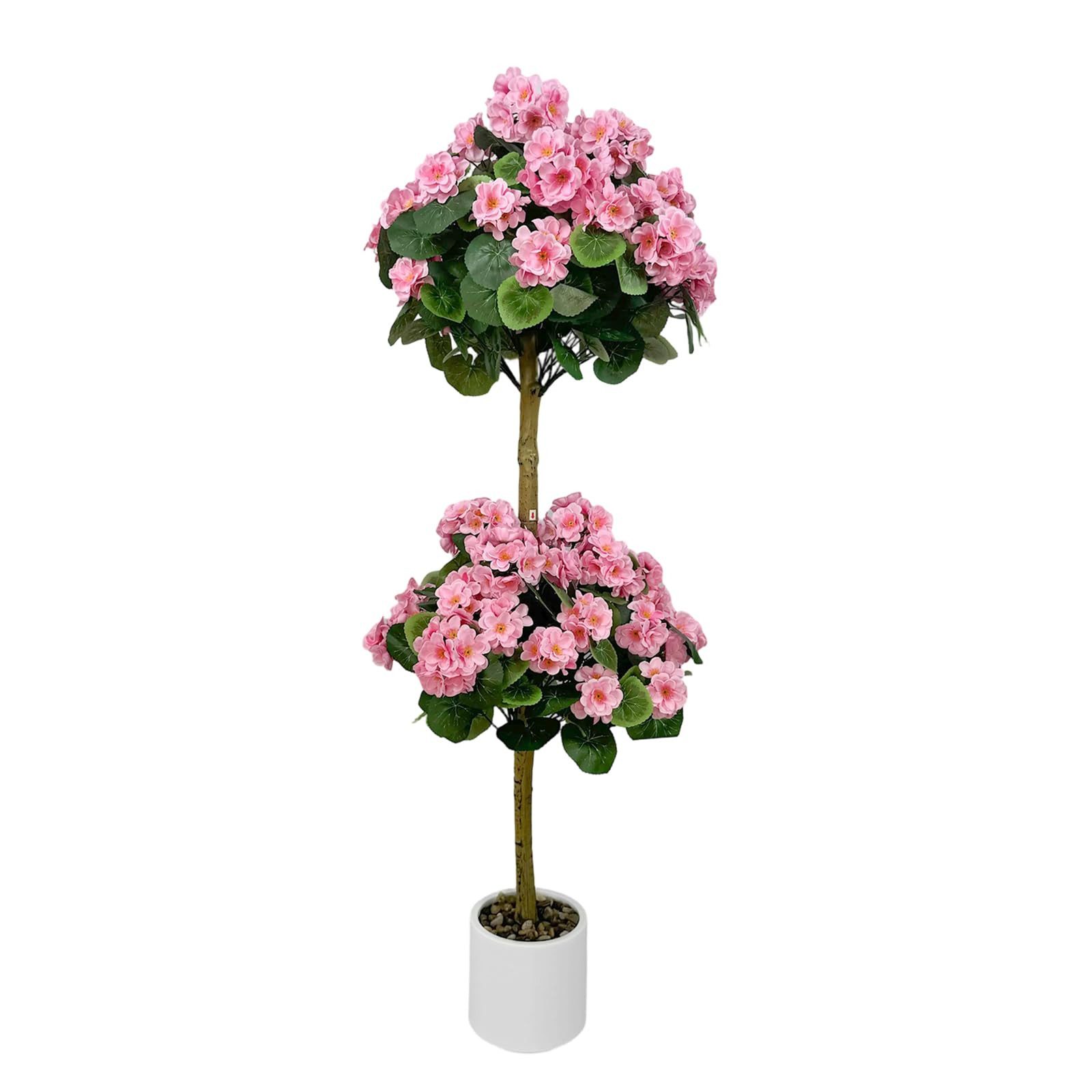 Kunstbaum 120cm Realistische Künstliche Geranien Baum Für Innenbereich, GarveeMore