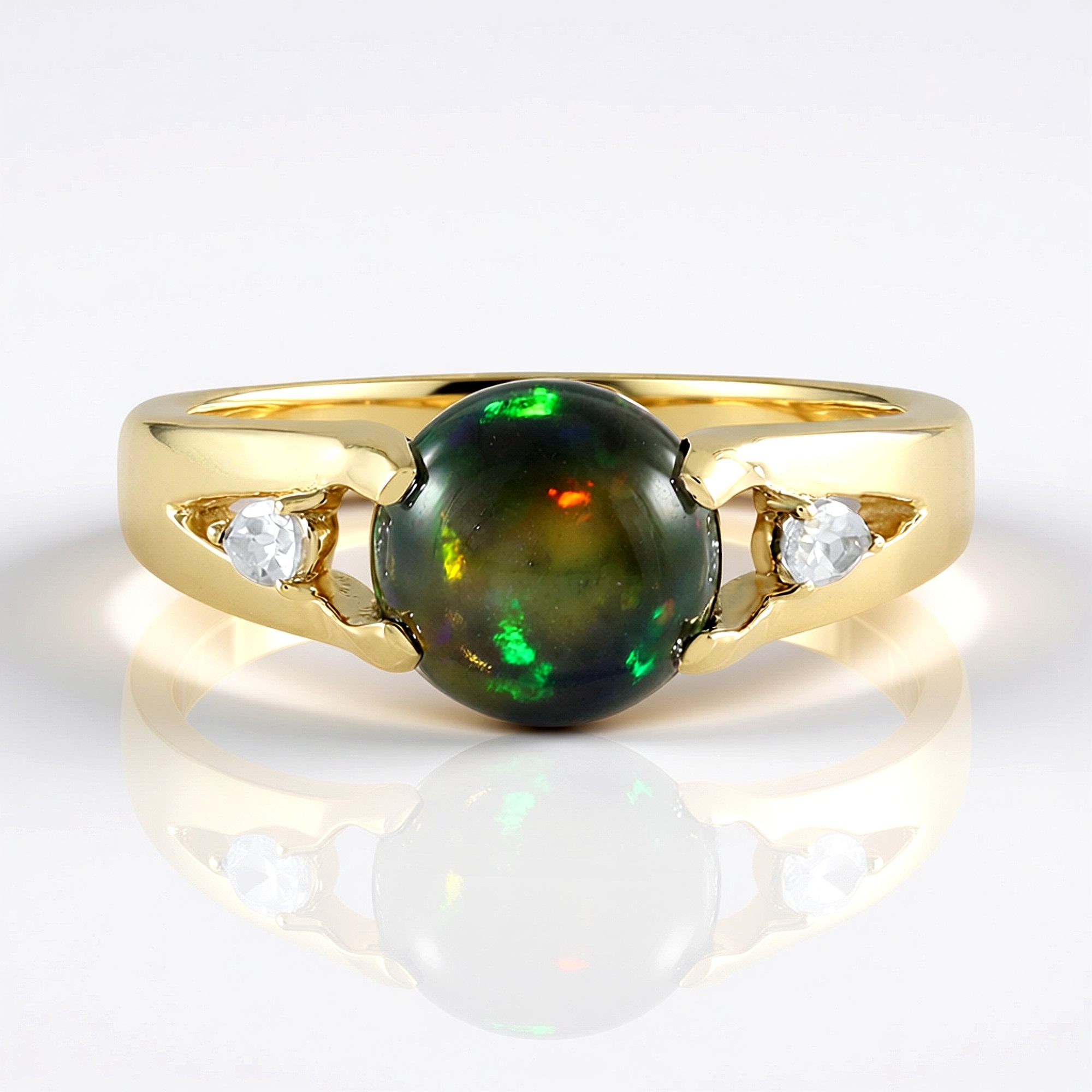 Cavill Goldring Mezezo Opal Gold Ring, Äthiopien 1,077 ct (1-tlg)